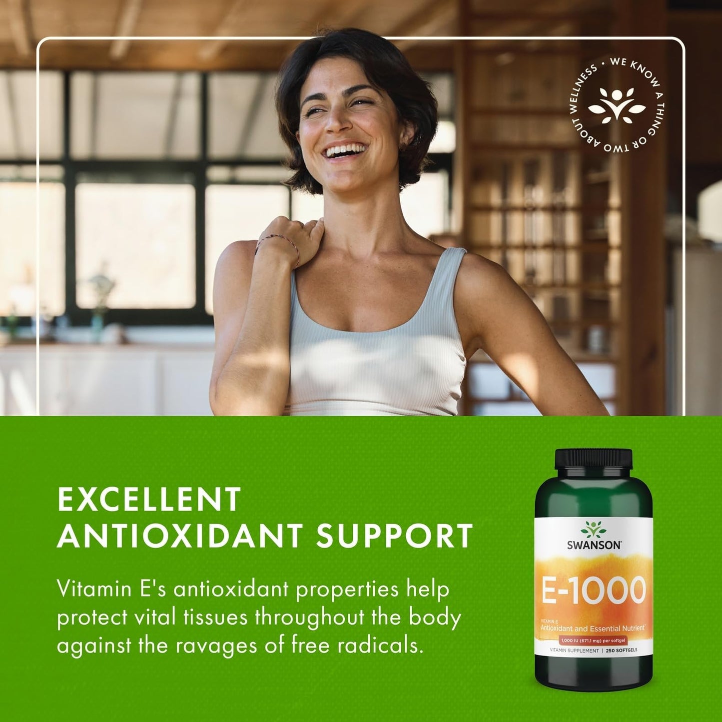 Swanson Vitamin E 1000 IU Softgels, 500 Count