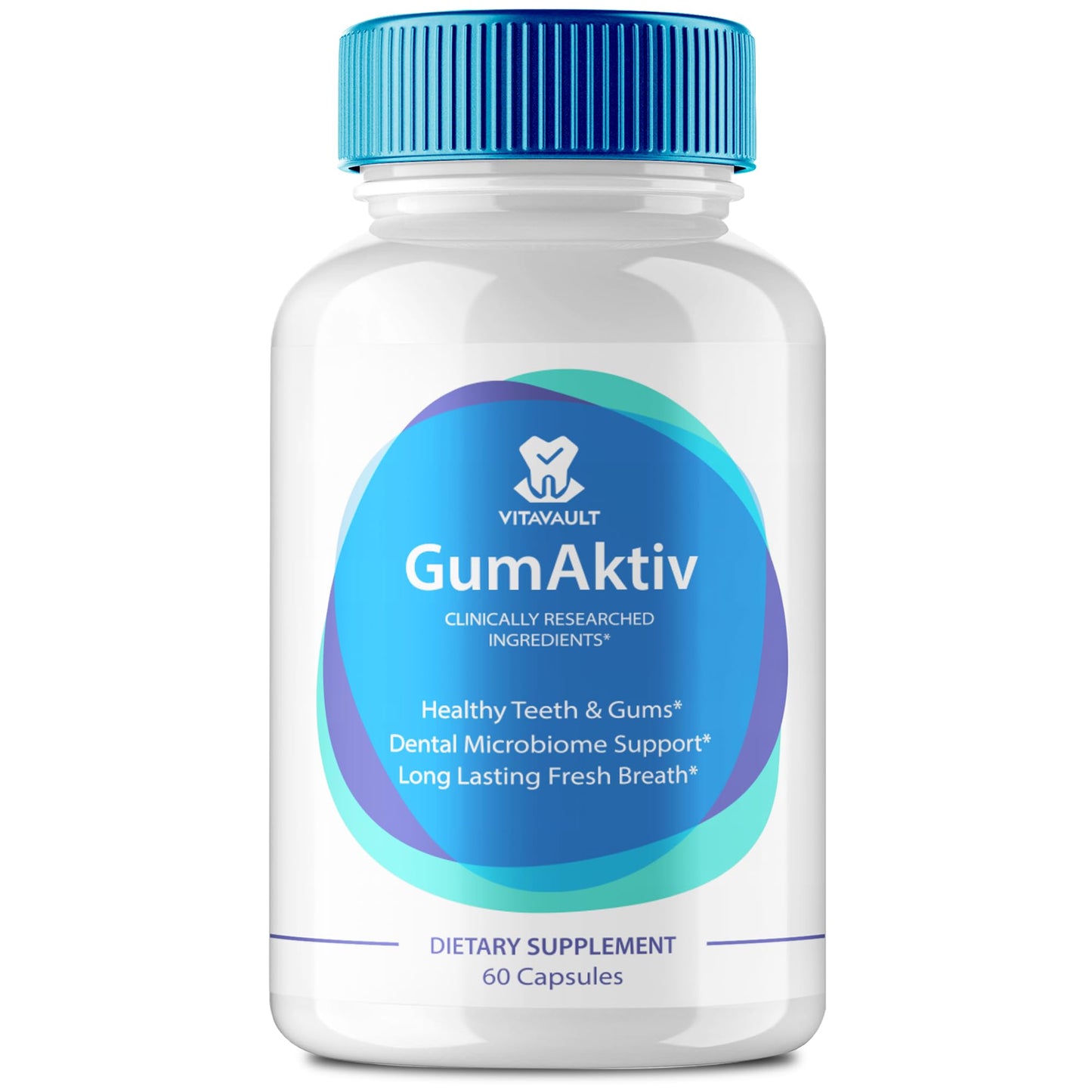 Vitavault GumAktiv Capsules All Natural Care for Teeth and Gums, Dental & Gum Health Formula Extra Strength, Vitamin and Minerals Oral Protection, 60 Capsules