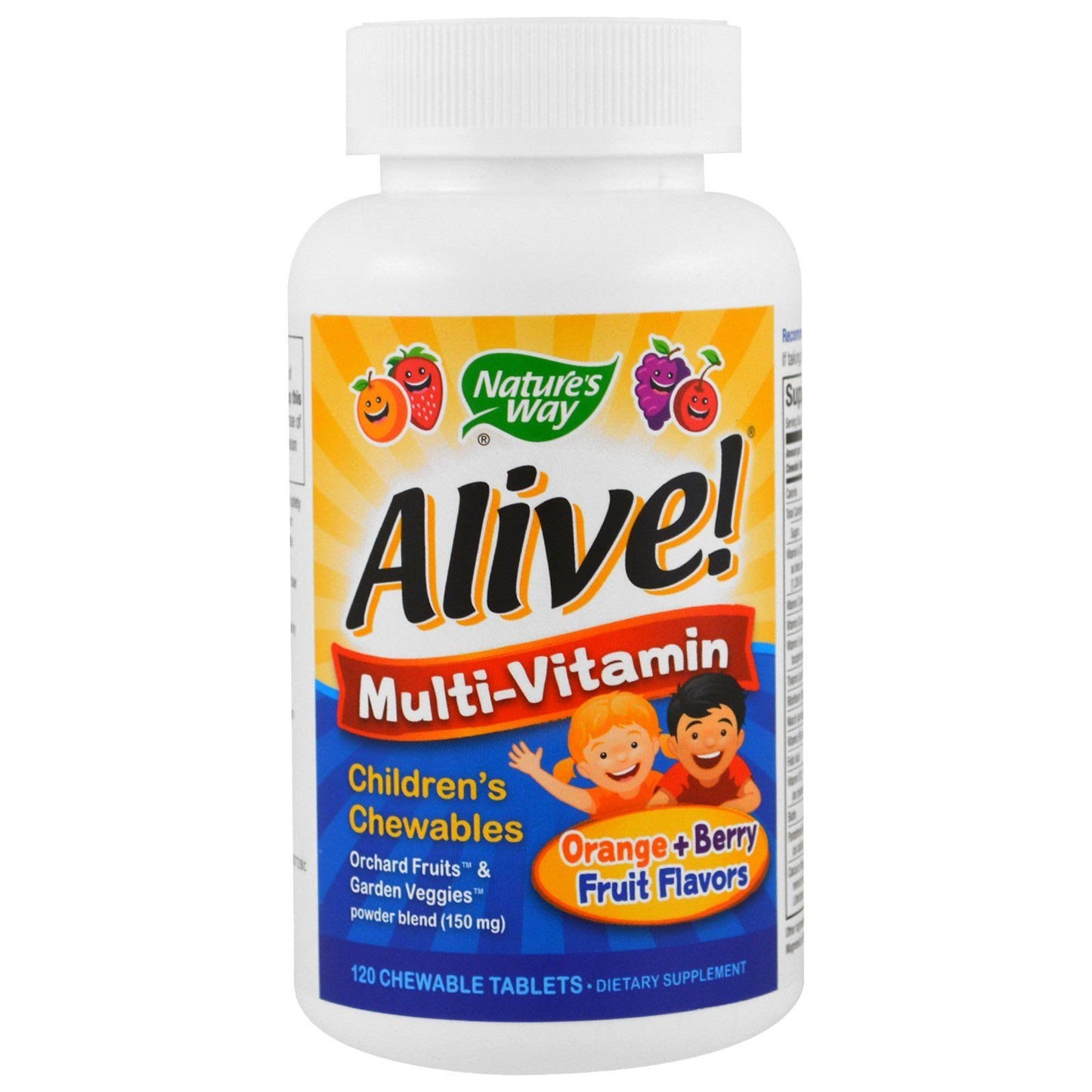 Nature's Way Alive Children's Multi-Vitamin Chewable 120 Tablets