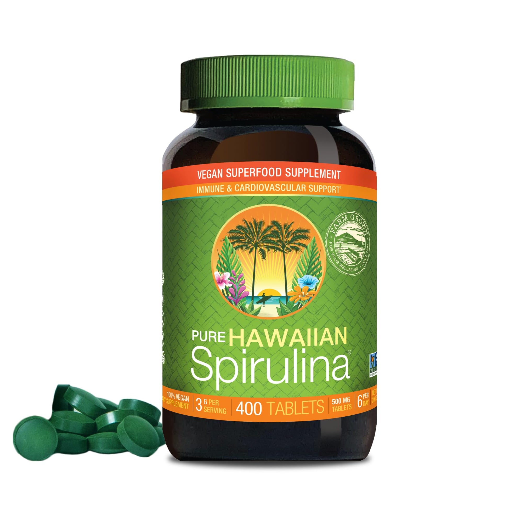 Nutrex Hawaii Pure Hawaiian Spirulina Tablets, 400 Count