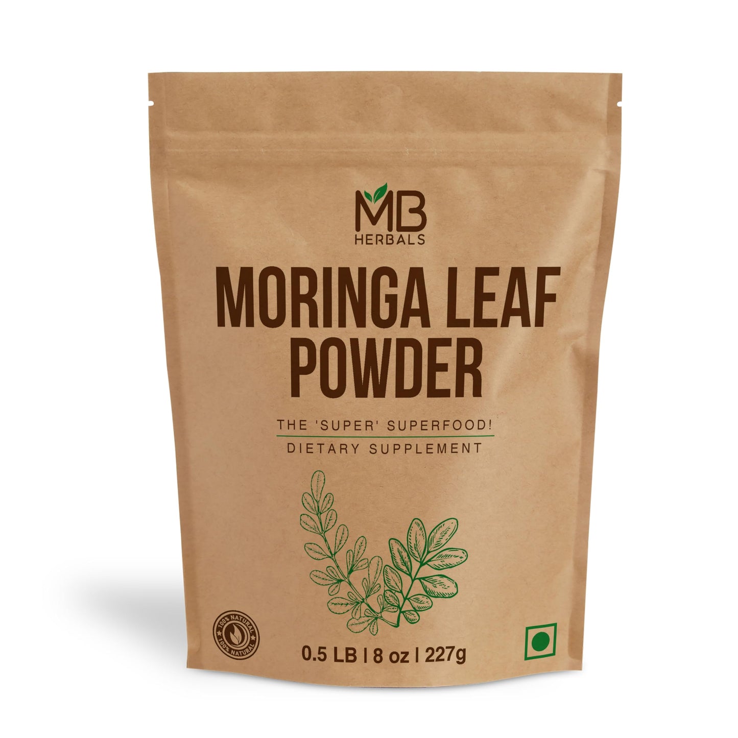 MB Herbals Moringa Leaf Powder 8 oz