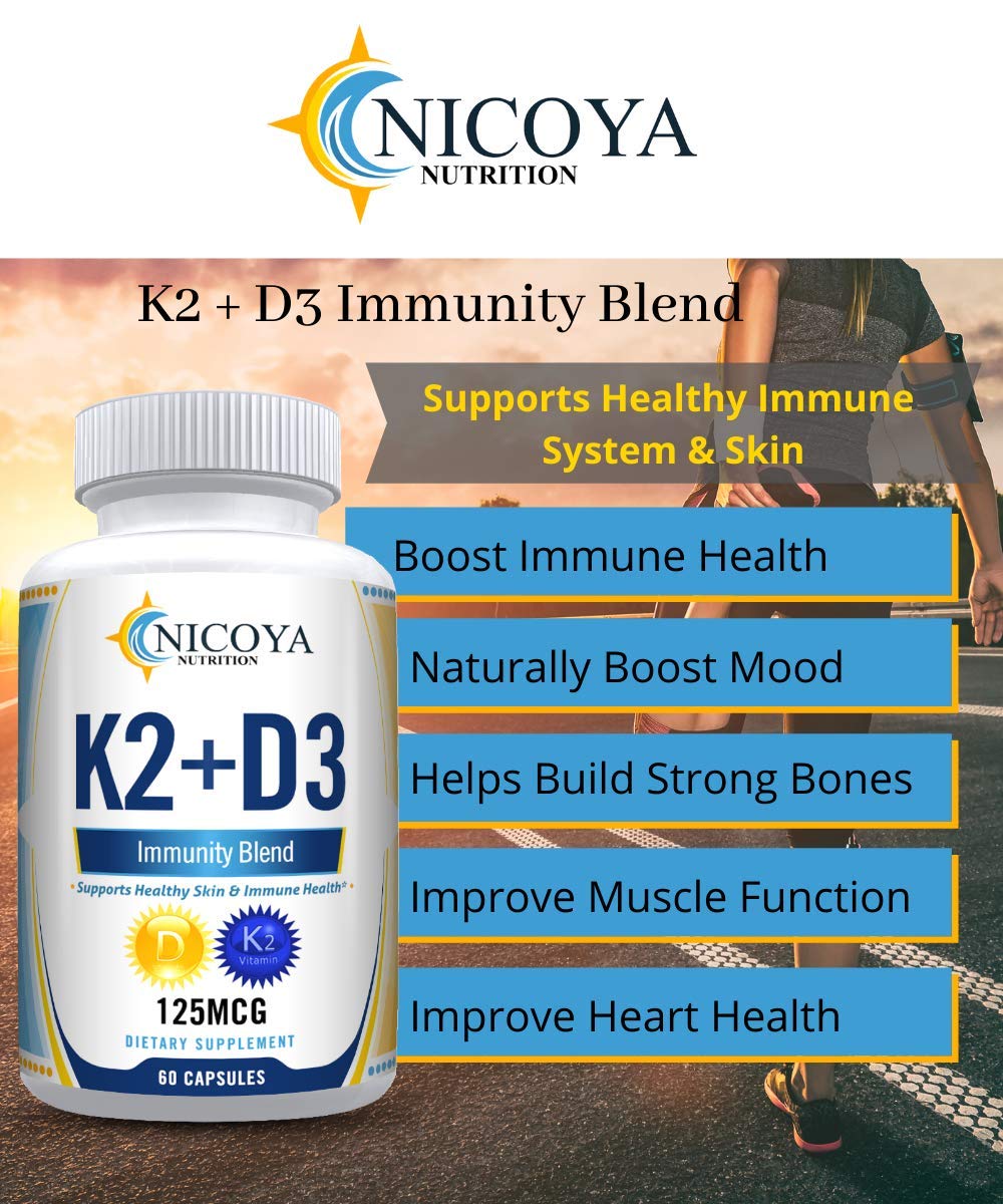 Nicoya Nutrition Vitamin K2 D3 5,000 IU Softgels, 60 count