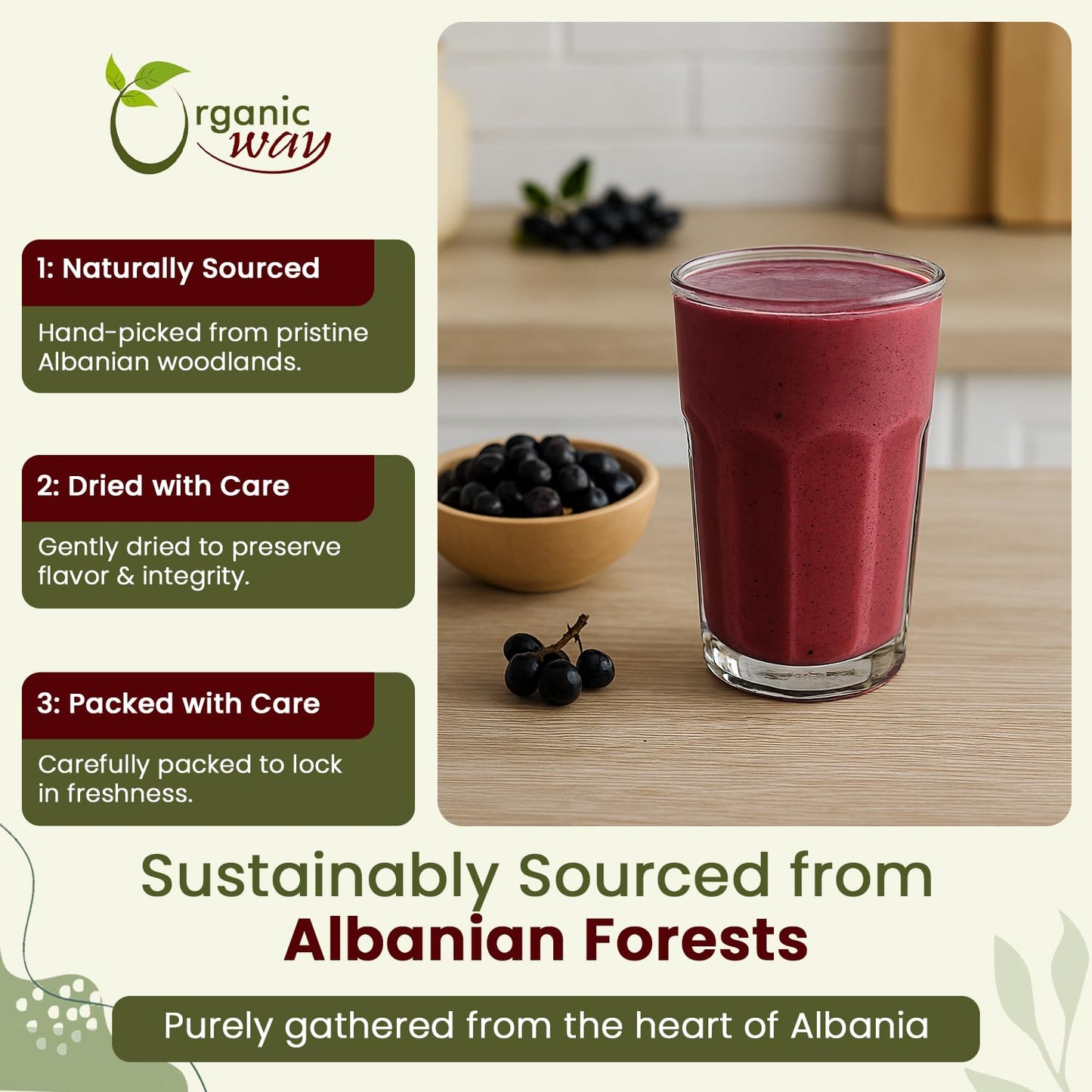 Organic Way Aronia Berry Powder, 8 oz