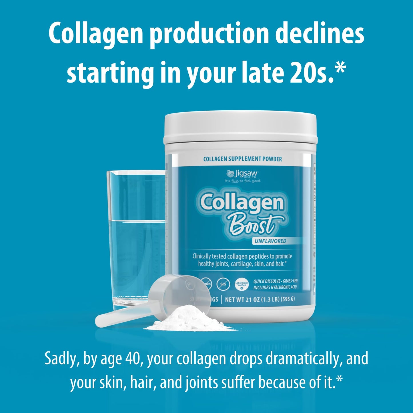 Jigsaw Health Collagen Boost Powder 21 Servings