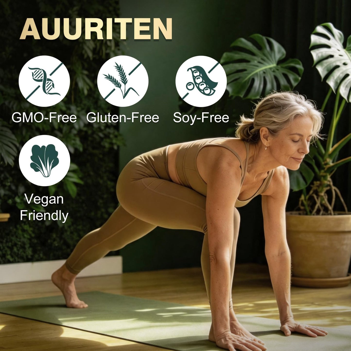 Generic AUURITEN Mushroom Supplement for Focus and Energy Support Capsules 120 Count