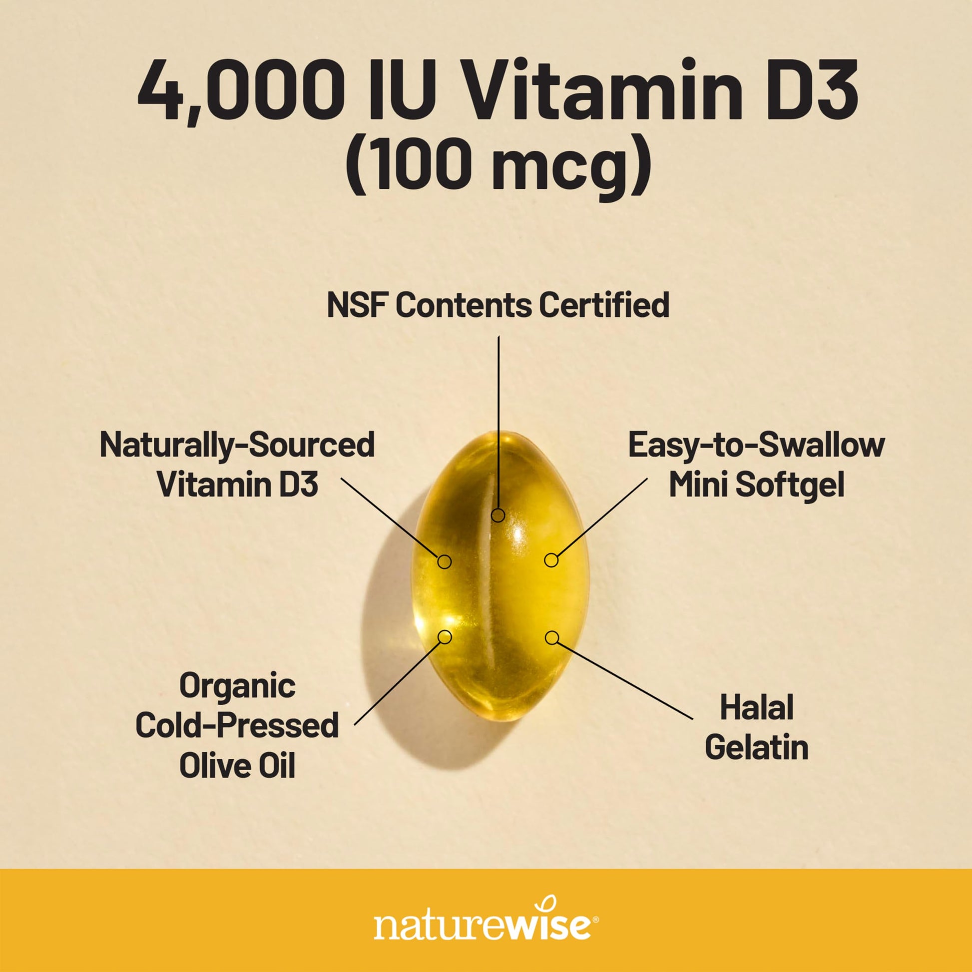 NatureWise Vitamin D3 4000iu Softgels 360 Count
