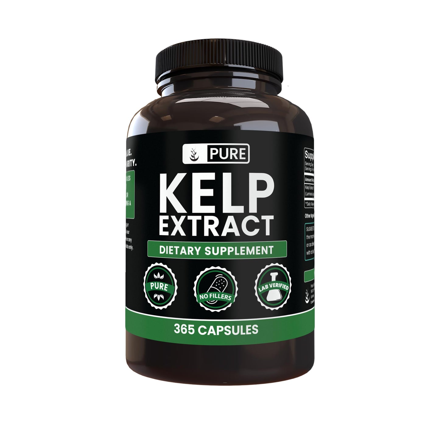 Pure Original Ingredients Kelp Extract Capsules, 365 Capsules