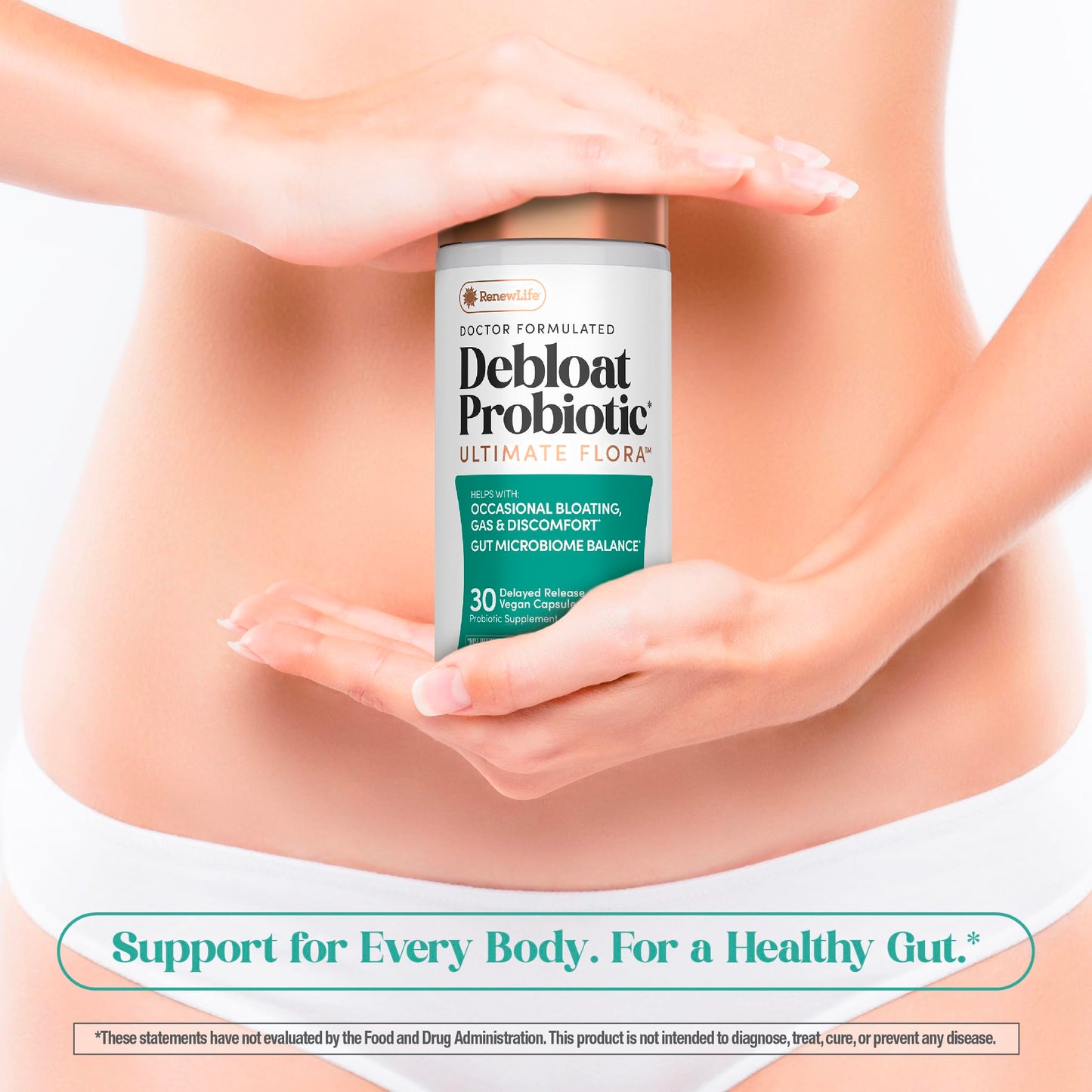 Renew Life Ultimate Flora Debloat Probiotic Capsule, 30 Count