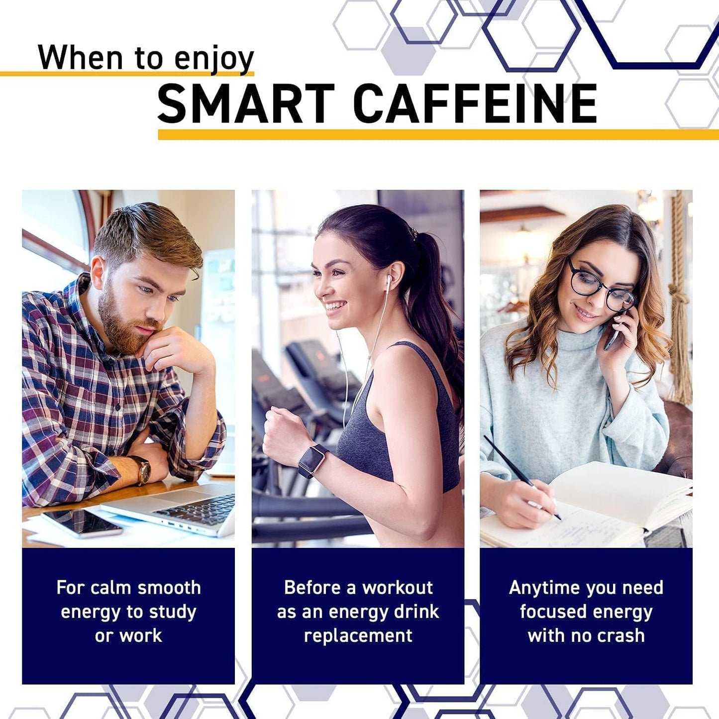 NATURAL STACKS Smart Caffeine Pills Capsule 60 Capsules