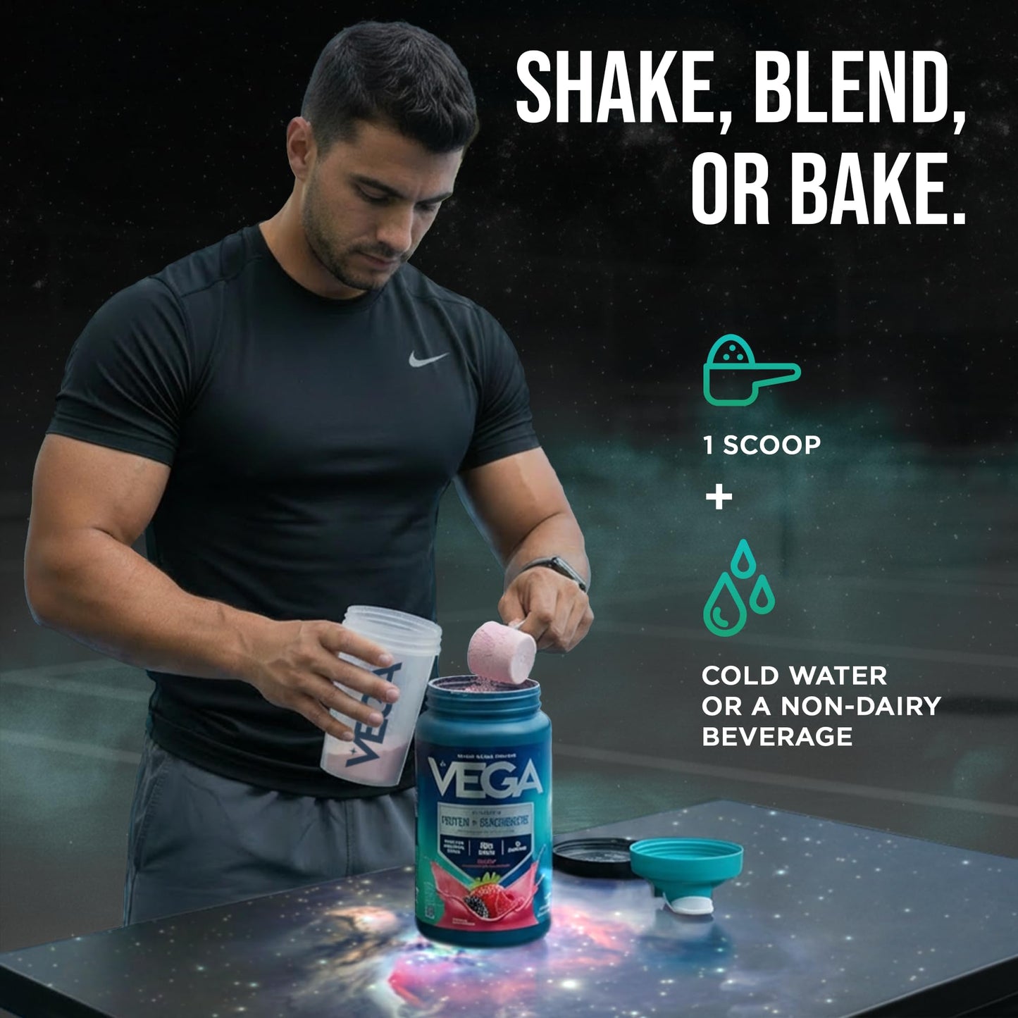 Vega Premium Protein + Supergreens Protein Powder, Berry, 26 Servings