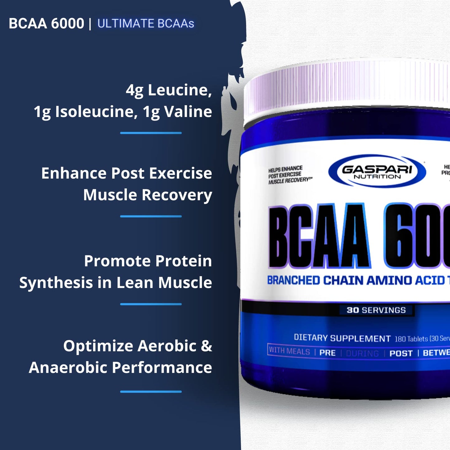 Gaspari Nutrition AminoMax 8000 Tablets, 180 Count