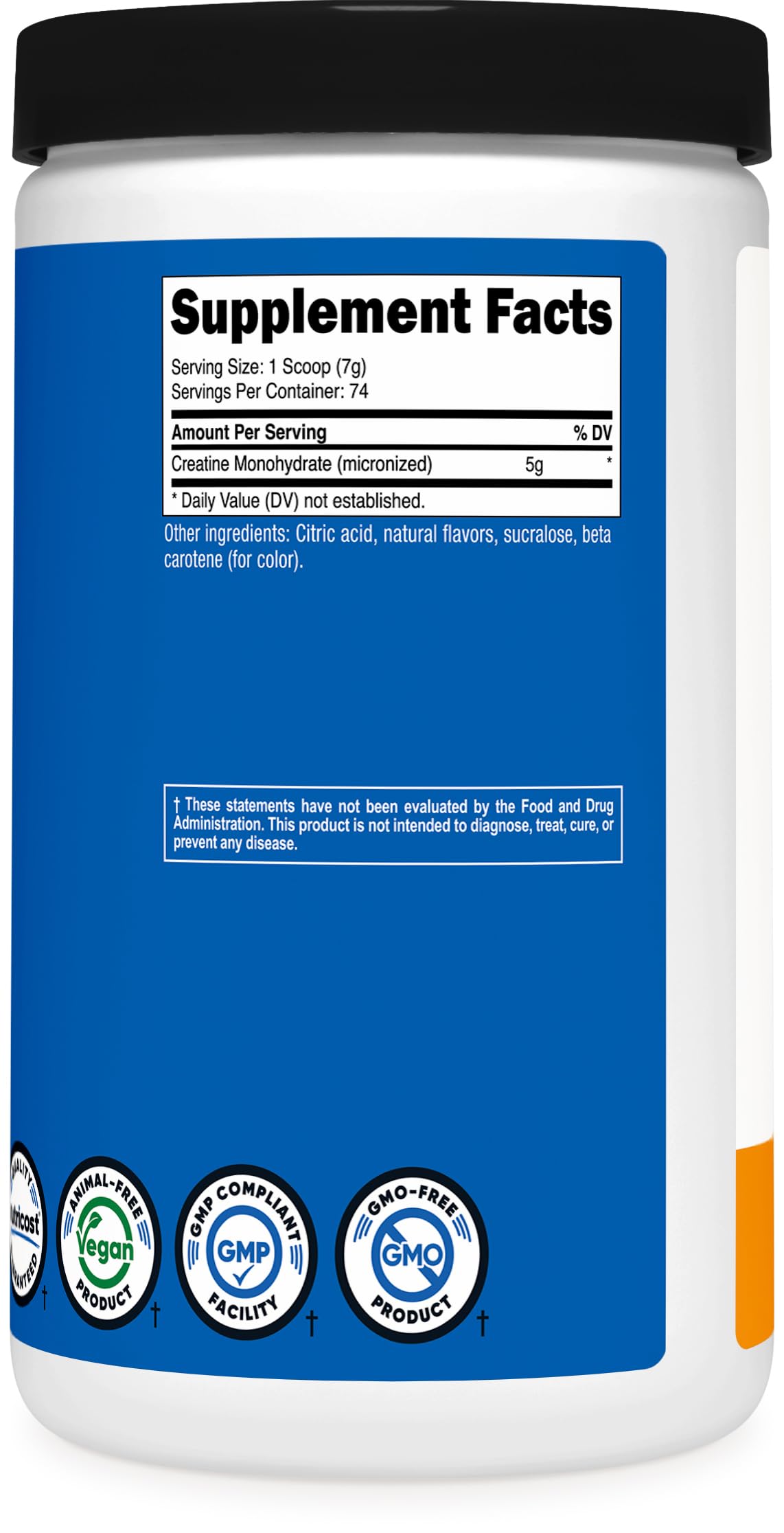 Nutricost Creatine Monohydrate Powder Mandarin Orange 18.9