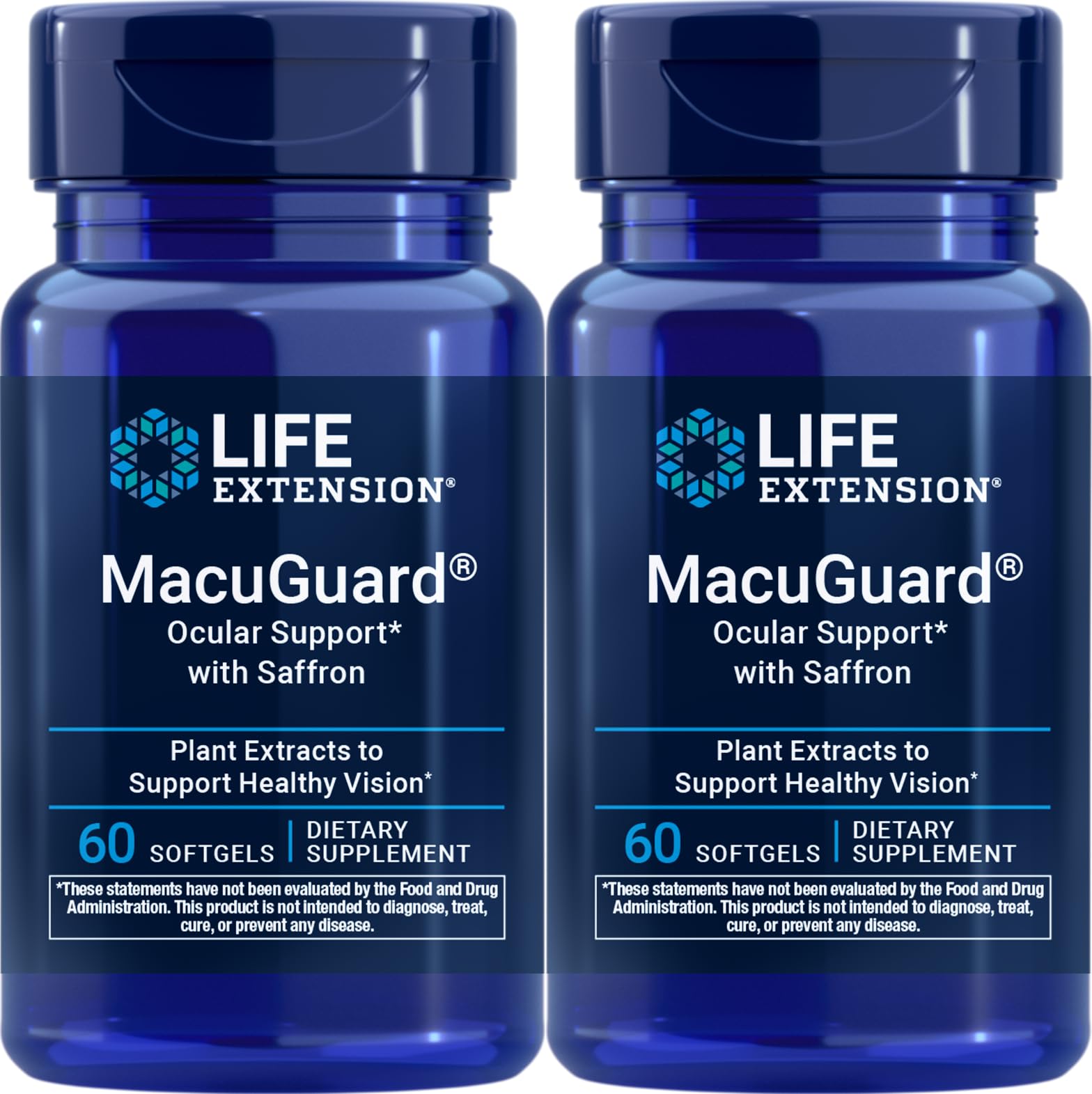 Life Extension MacuGuard Ocular Support with Saffron Softgels, 120
