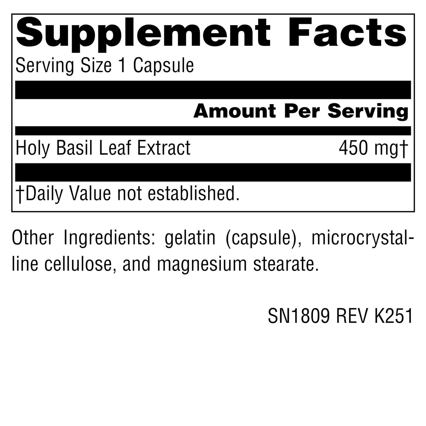 Source Naturals Holy Basil Extract, Adrenal Support 450mg Capsule, 120 Count