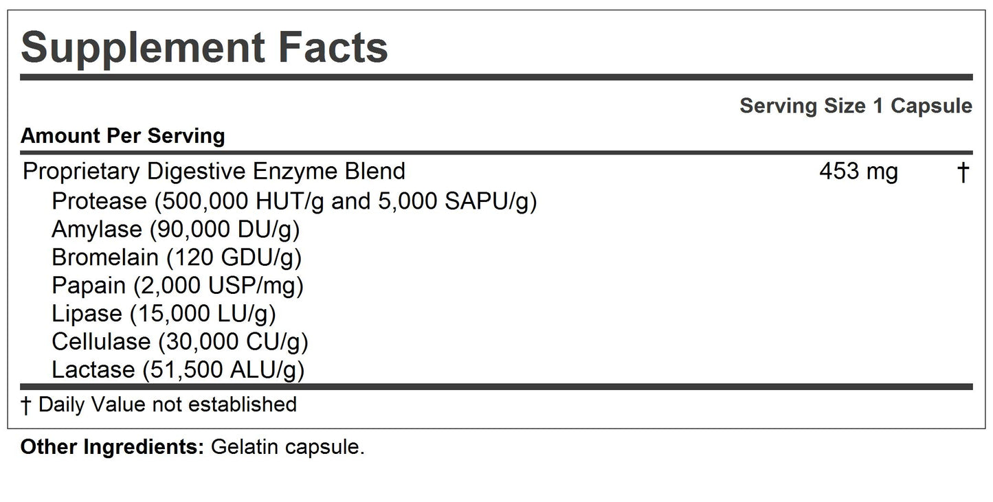 ANDREW LESSMAN ProCaps Digest Assure Digestive Enzymes Capsules, 60 Count
