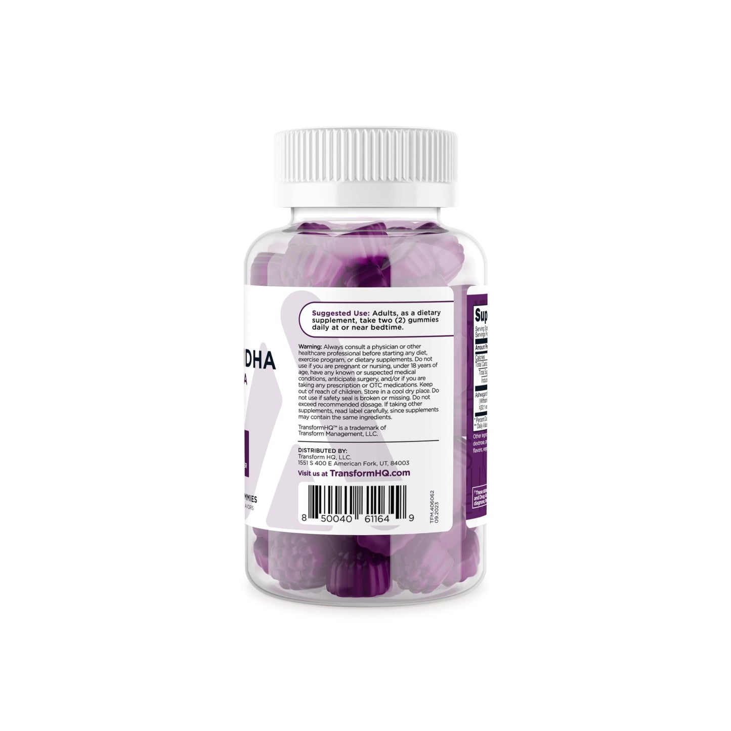 TransformHQ Ashwagandha (Mixed Berry) Gummies, 60 Count