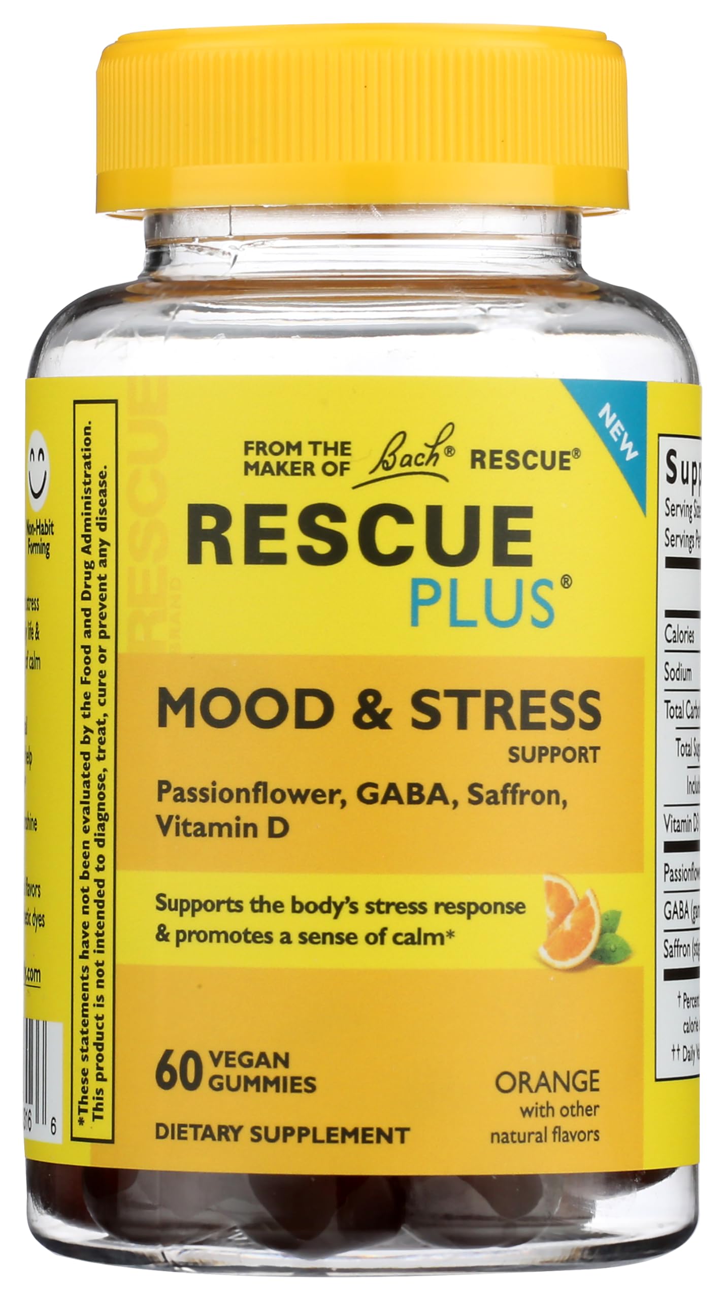 RESCUE Bach Rescue Plus Mood & Stress Support Gummies 60 Count