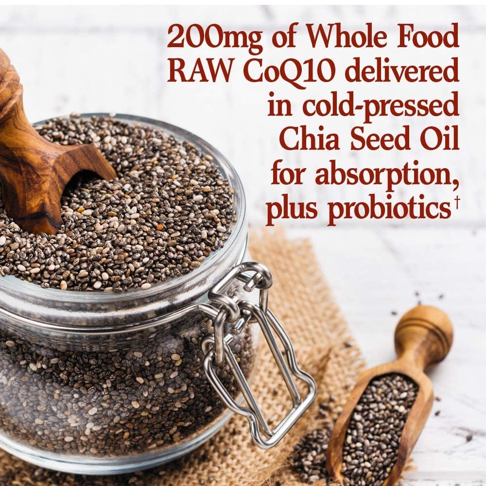 Garden of Life Omega 3-6-9 Raw CoQ10 Antioxidant + Vitamin Code Healthy Blood Iron Absorption, 120 Capsules