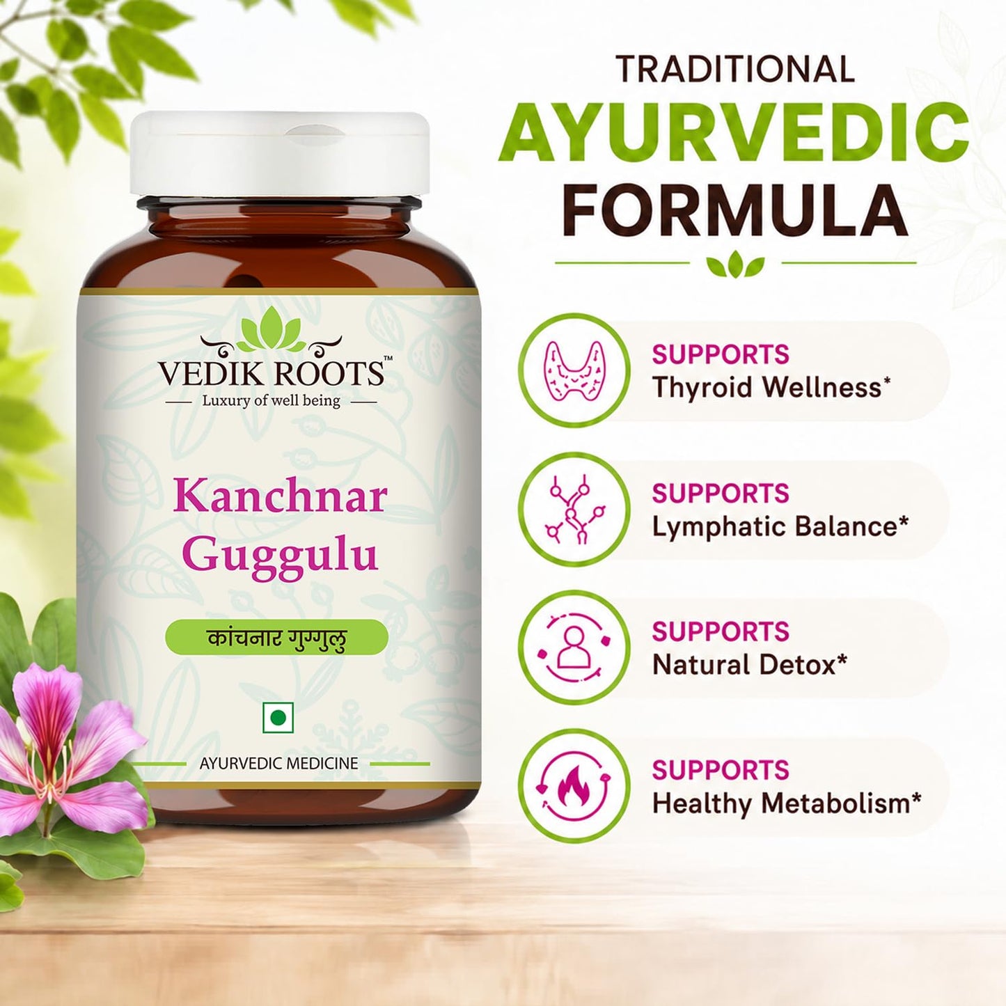 VEDIKROOTS Kanchnar Guggulu Capsule 1 Count