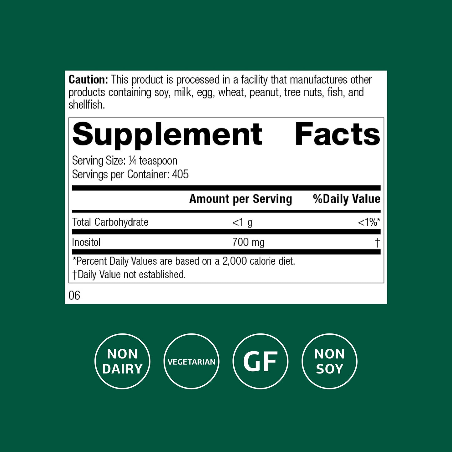 Standard Process Inc. Inositol Powder, 10.02 Ounce