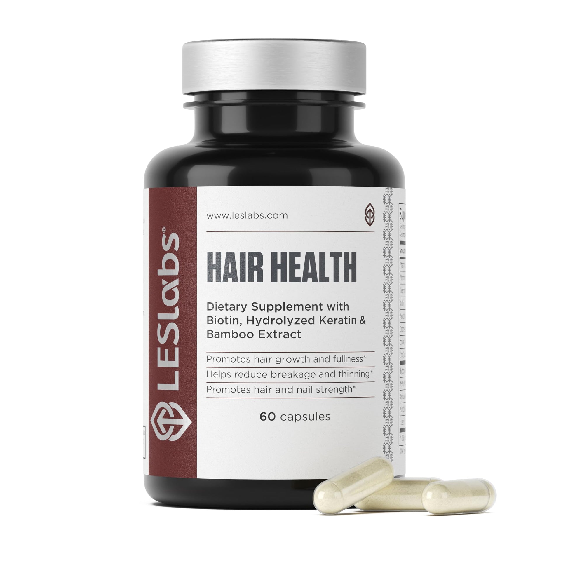 LES Labs Hair Health Hair Growth & Nails Supplement Capsule 60 Count