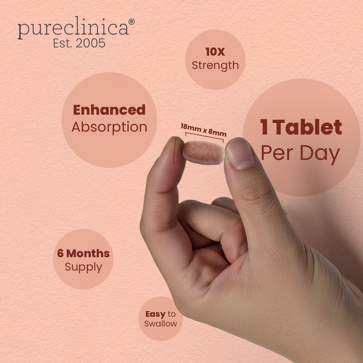 pureclinica Bilberry Extract 1000mg (10:1) – High Strength Concentrated Formula, 360 Tablets
