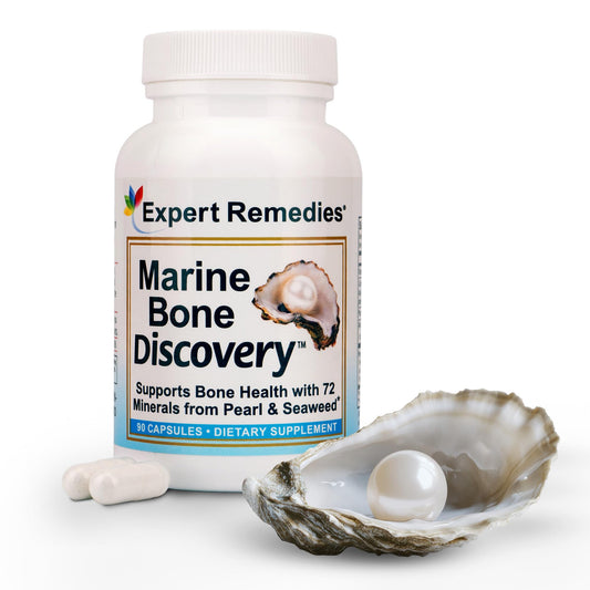 Expert Remedies Marine Calcium Bone Density Supplement 3.5X Absorbable Pearl Calcium & Icelandic Marine Algae with Magnesium, Vitamin D3 & K2 Capsule 90 Count