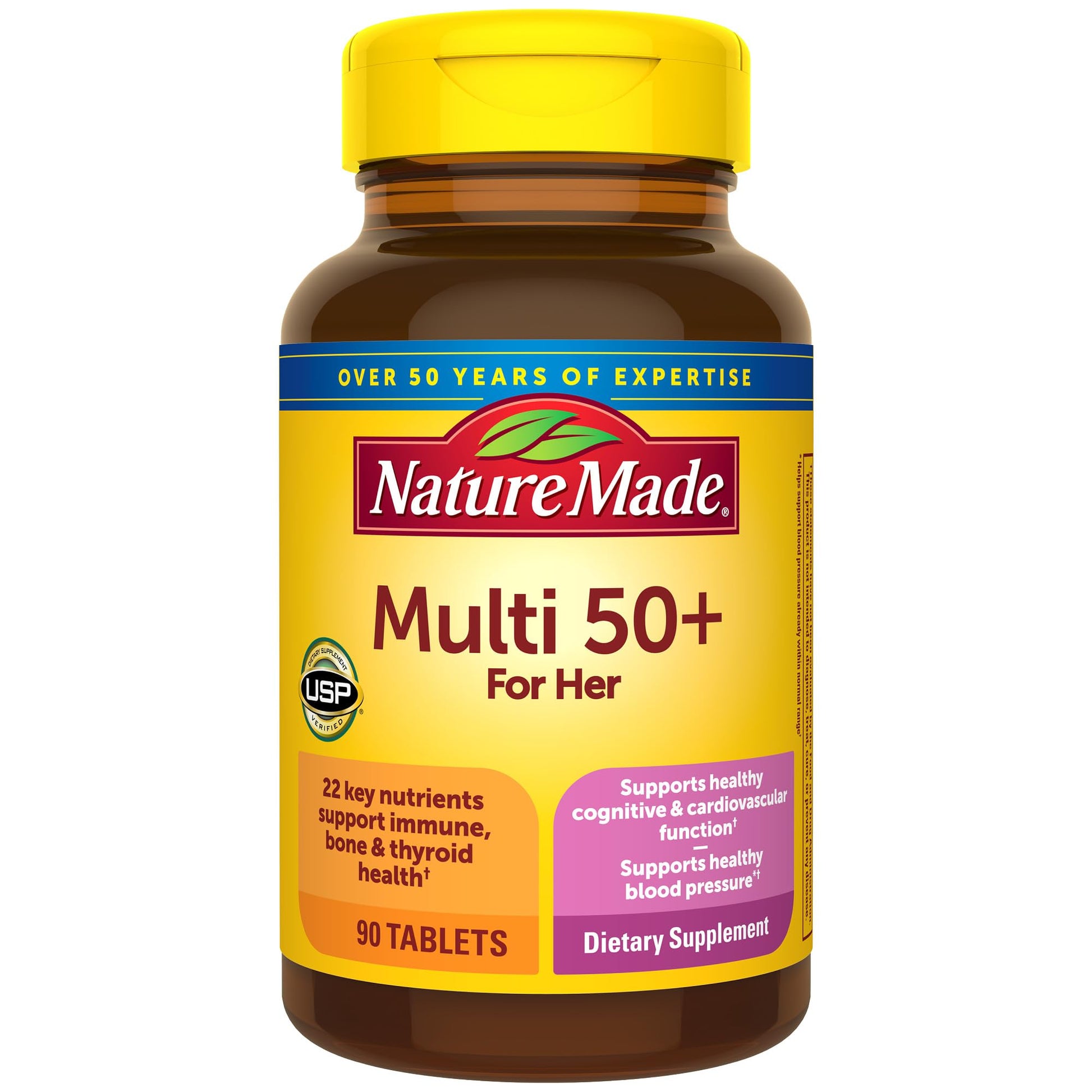 Nature Made Multivitamin For Women 50+ No Iron 90 Tablets