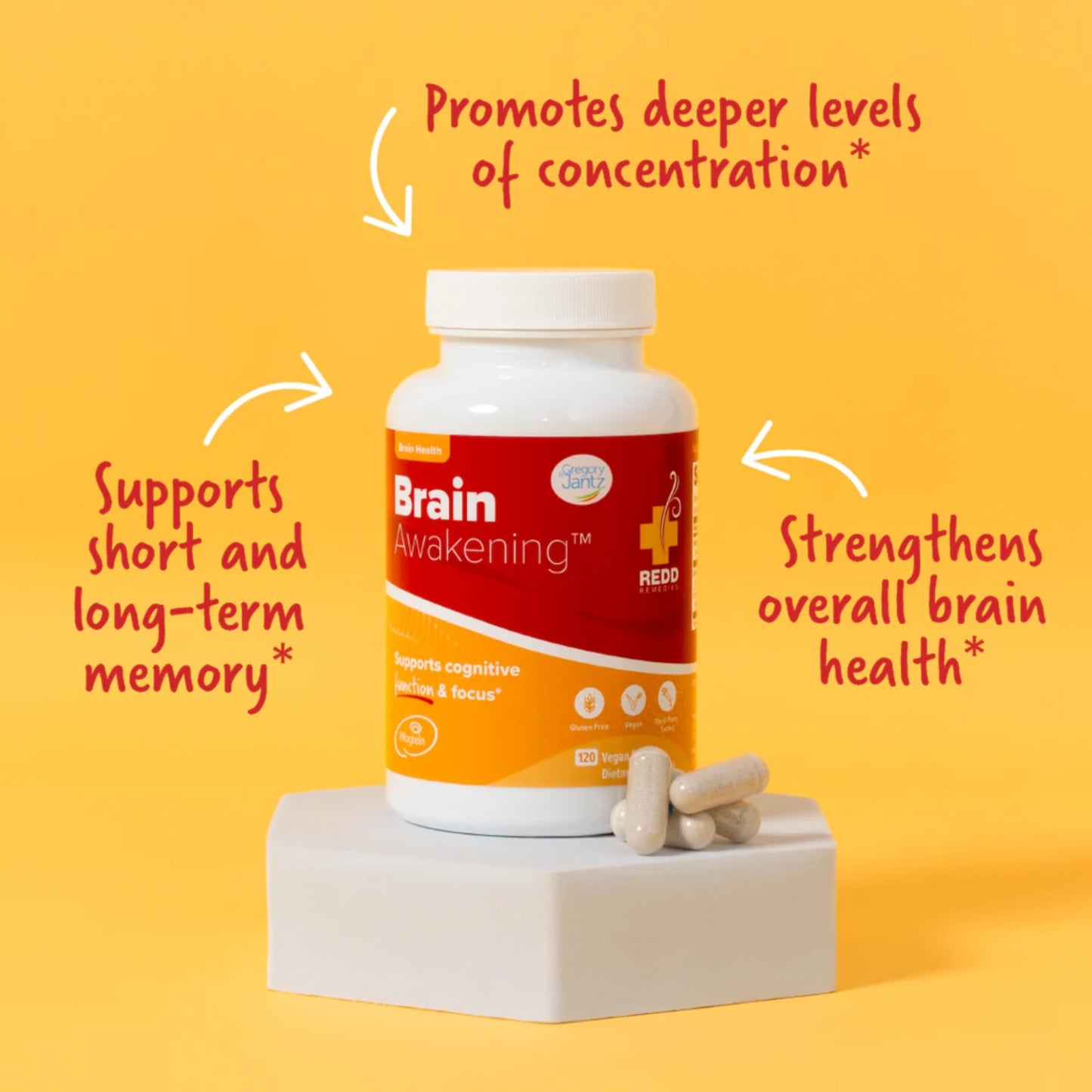 Redd Remedies Brain Awakening Capsule, 120 Capsules