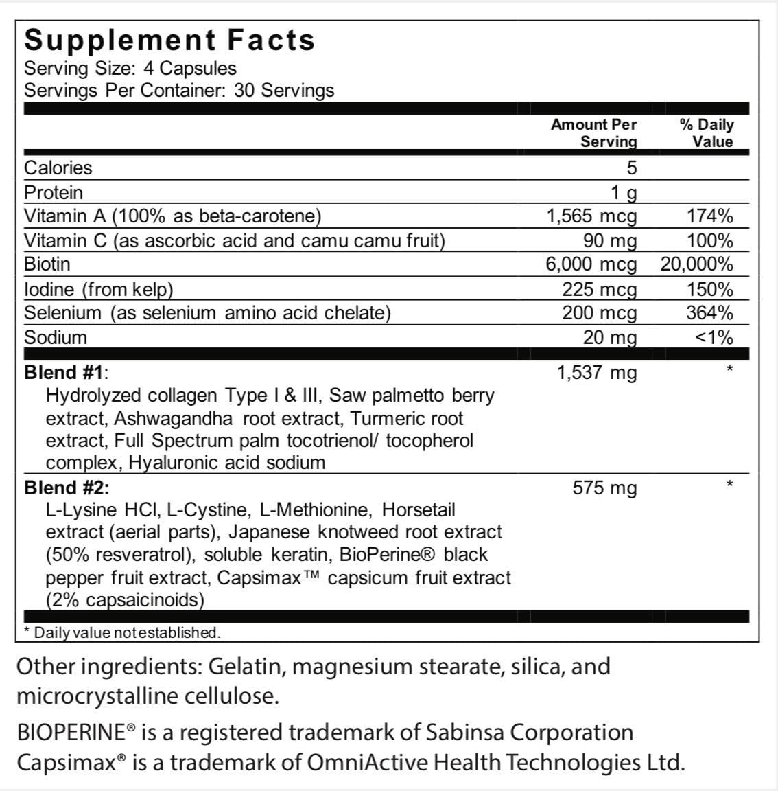 DrStellaMD CoviHairVits Hair Growth and Nail Growth Supplement Capsule, 120 Count