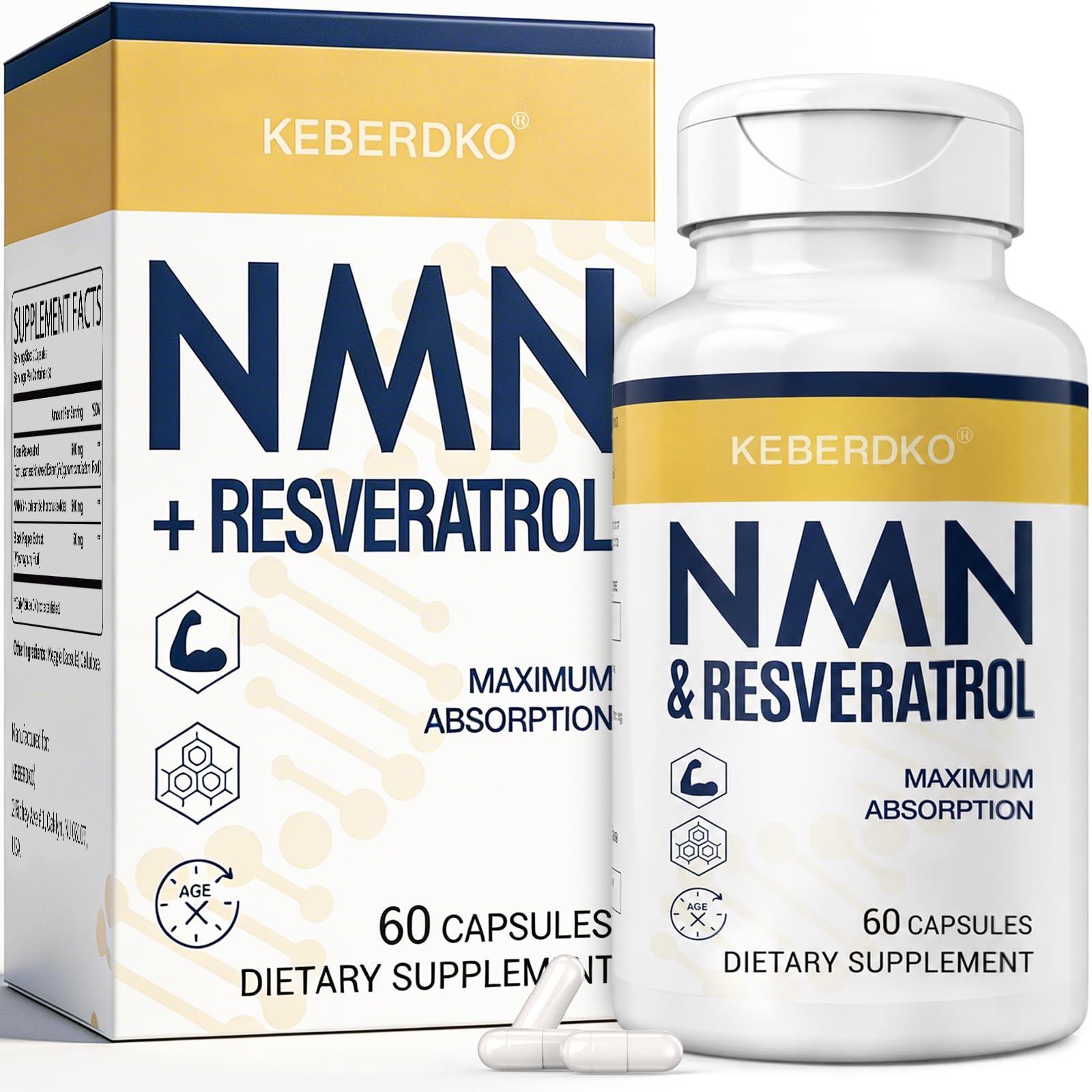 Keberdko NMN Supplement 60 Capsules