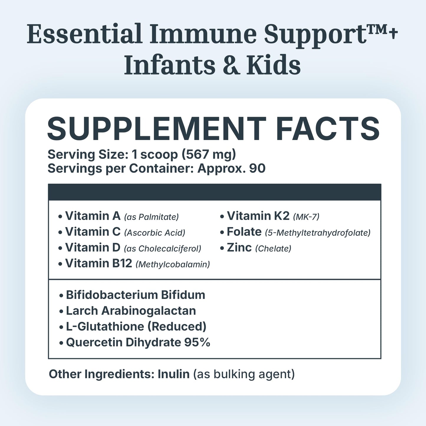 Dr. Green Mom Essential Immune Support for Kids Multivitamin with Probiotic, Zinc, Vitamin C, D3 & Quercetin Powder 1.79 oz