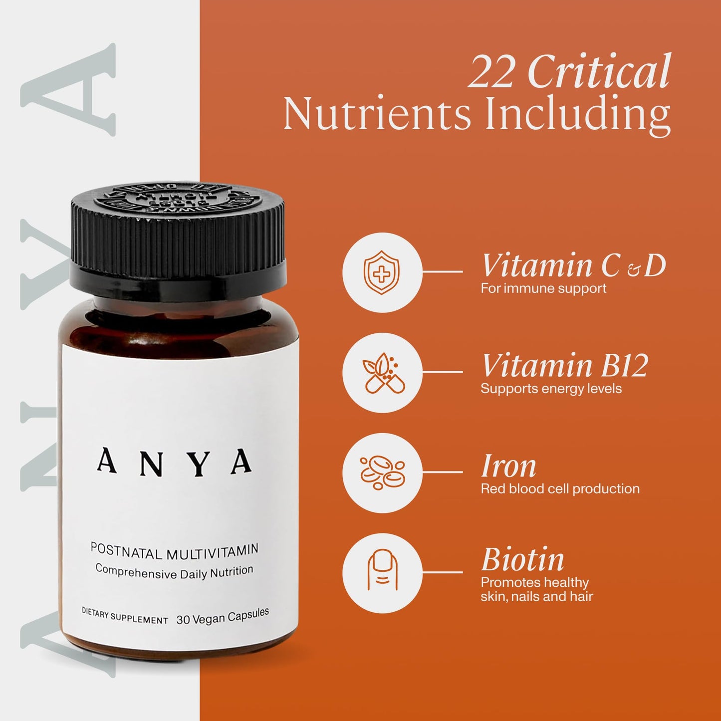 ANYA Postpartum Multivitamin Capsule, 30 Capsules