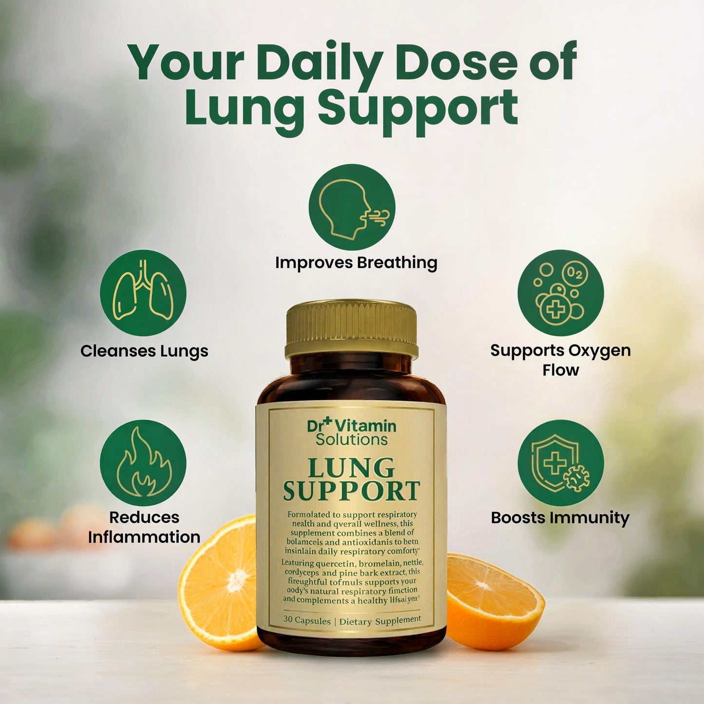 DR VITAMIN SOLUTIONS Lung Detox for Smokers, Mullein Leaf Extract, 10-in-1 Cleanse for Lungs Capsule, 30 Capsules