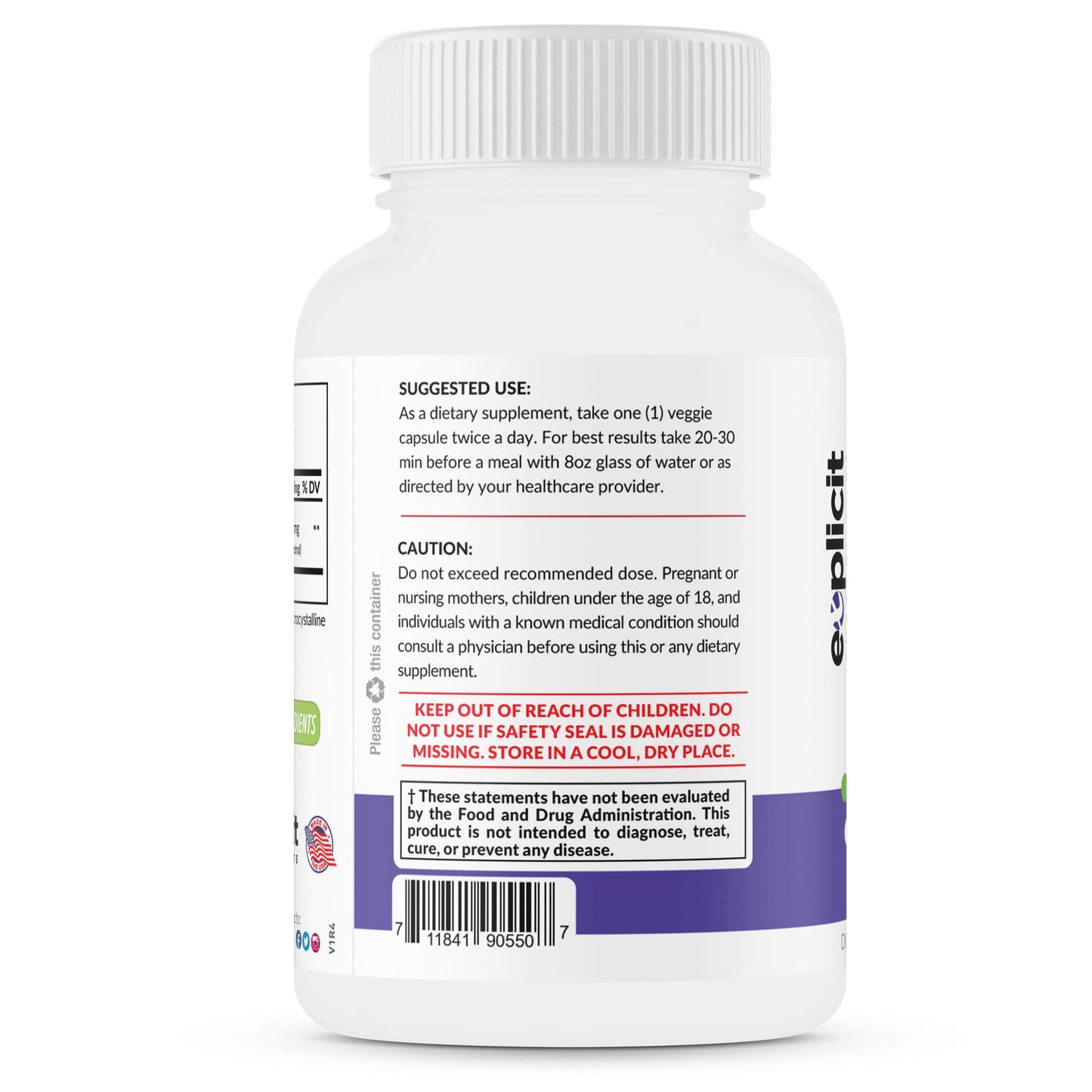 eXplicit Supplements Resveratrol Capsule 60 Capsules