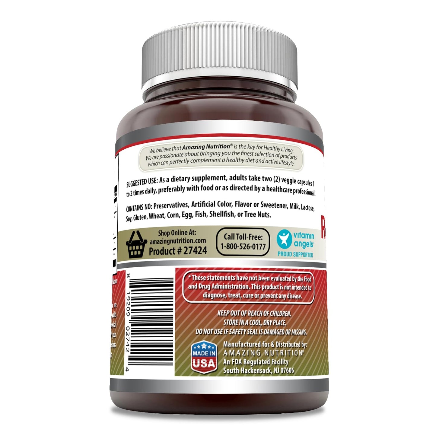 Amazing Nutrition Red Yeast Rice Complex Capsule, 1 Count
