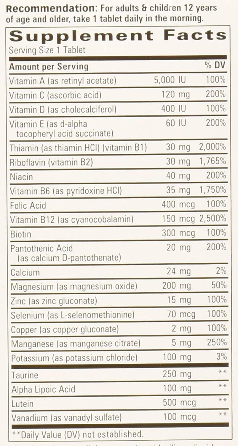 Alpha Betic Once Daily Multivitamin for Diabetics Tablet 90 Count