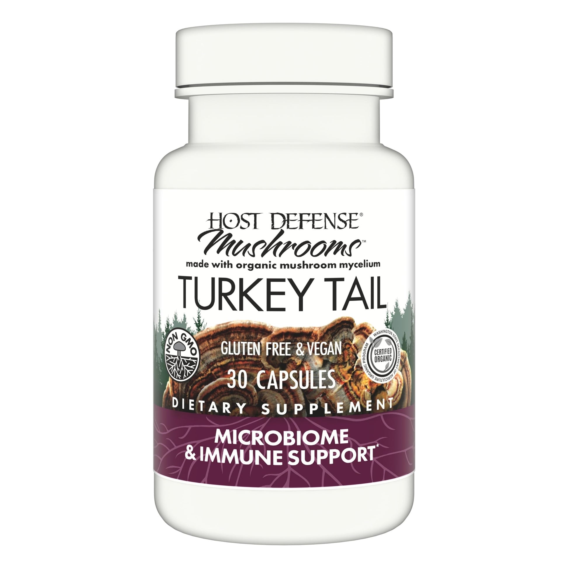 Host Defense Turkey Tail Capsules 30 Capsules