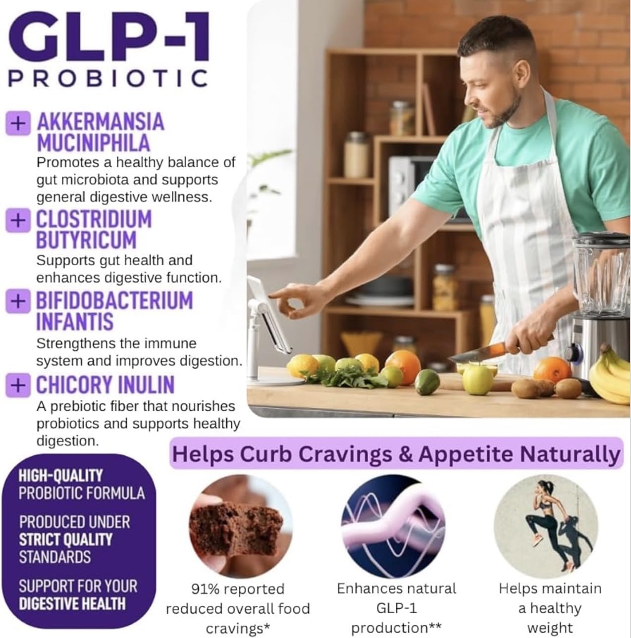 Electric Elixir GLP1 for Weight Loss For Women & Men with Akkermansia Capsule, 30 Capsules