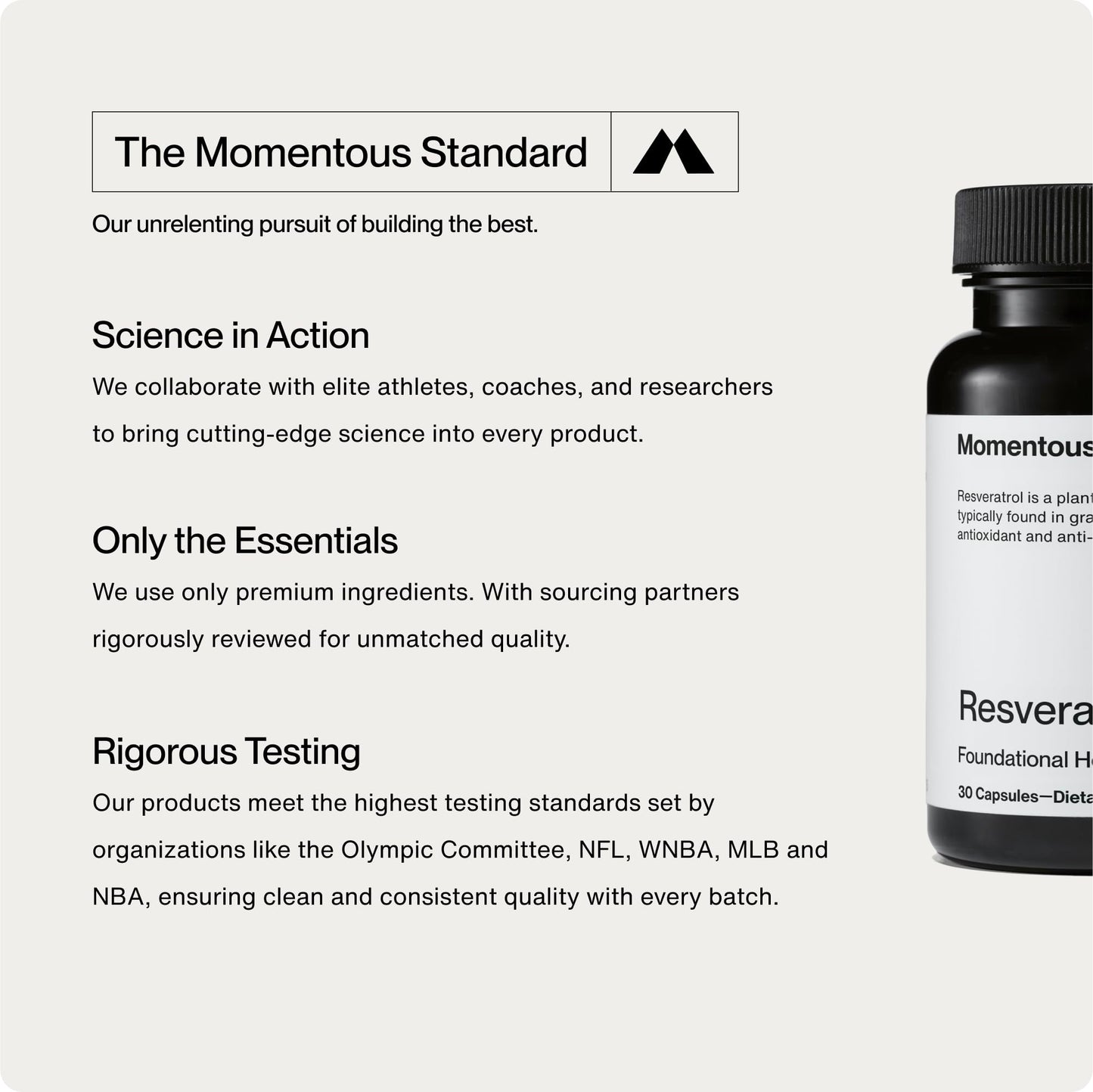 Momentous Resveratrol Supplement Capsule 30 Count
