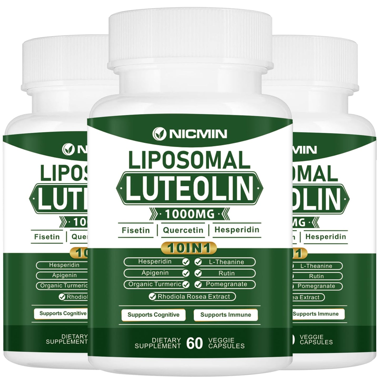 NICMIN Liposomal Luteolin 1000mg Capsule, 180 Capsules