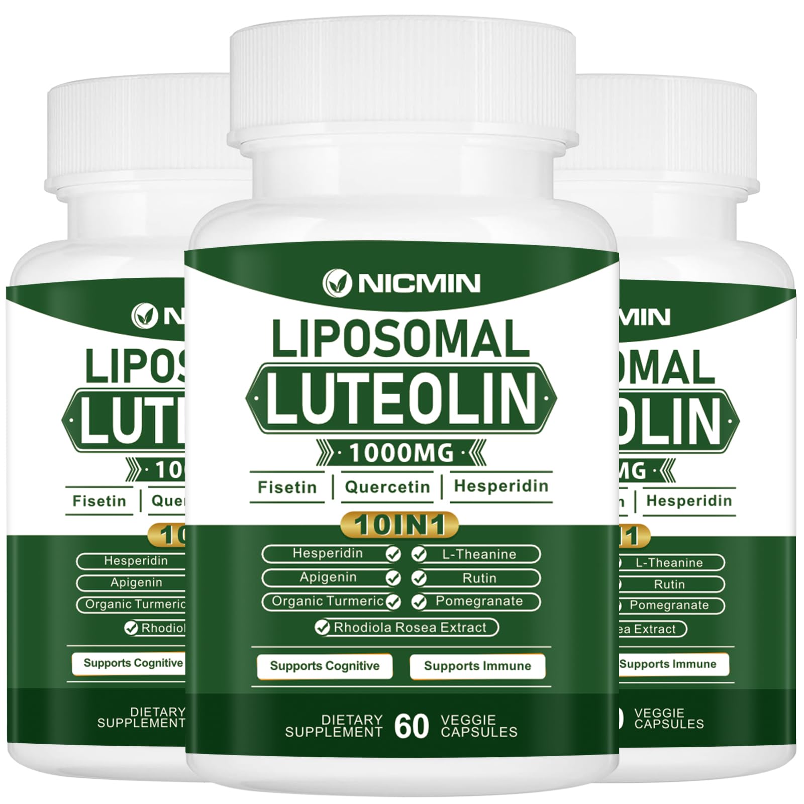 NICMIN Liposomal Luteolin 1000mg Capsule, 180 Capsules
