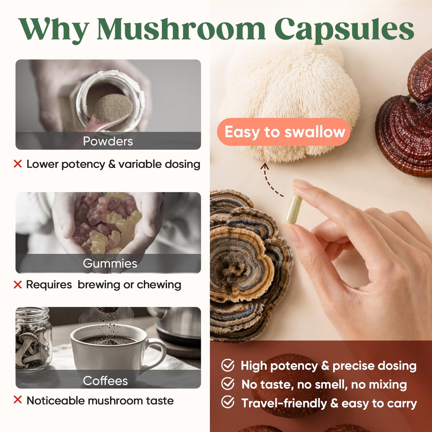 Venture Pal 23 in 1 Mushroom Complex with Lion's Mane & Ashwagandha Capsules, 120 Count