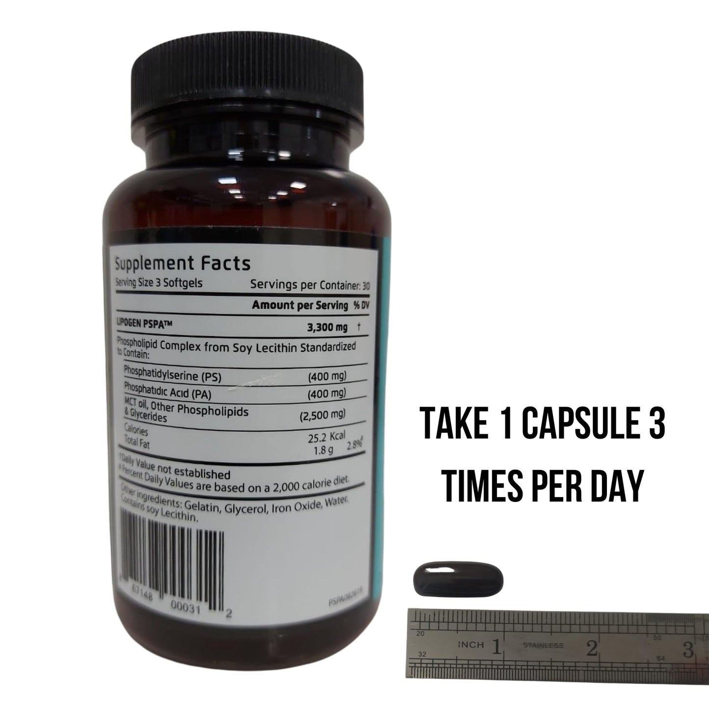 Lipogen PSPA Stress Relief Supplement and Cortisol Manager Softgels 90 Count