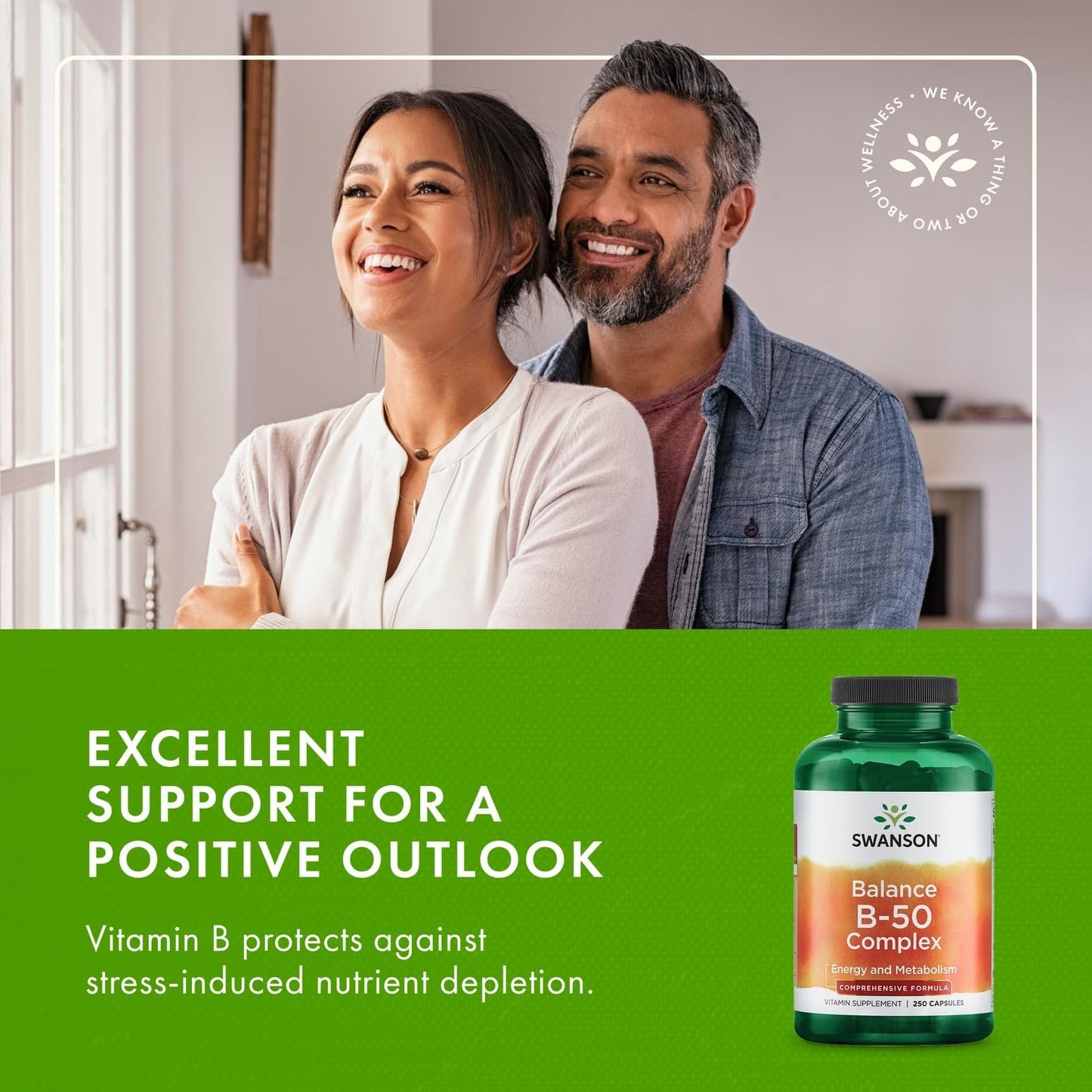 Swanson Balance B-50 High-Potency B Vitamin Complex 250 Capsules