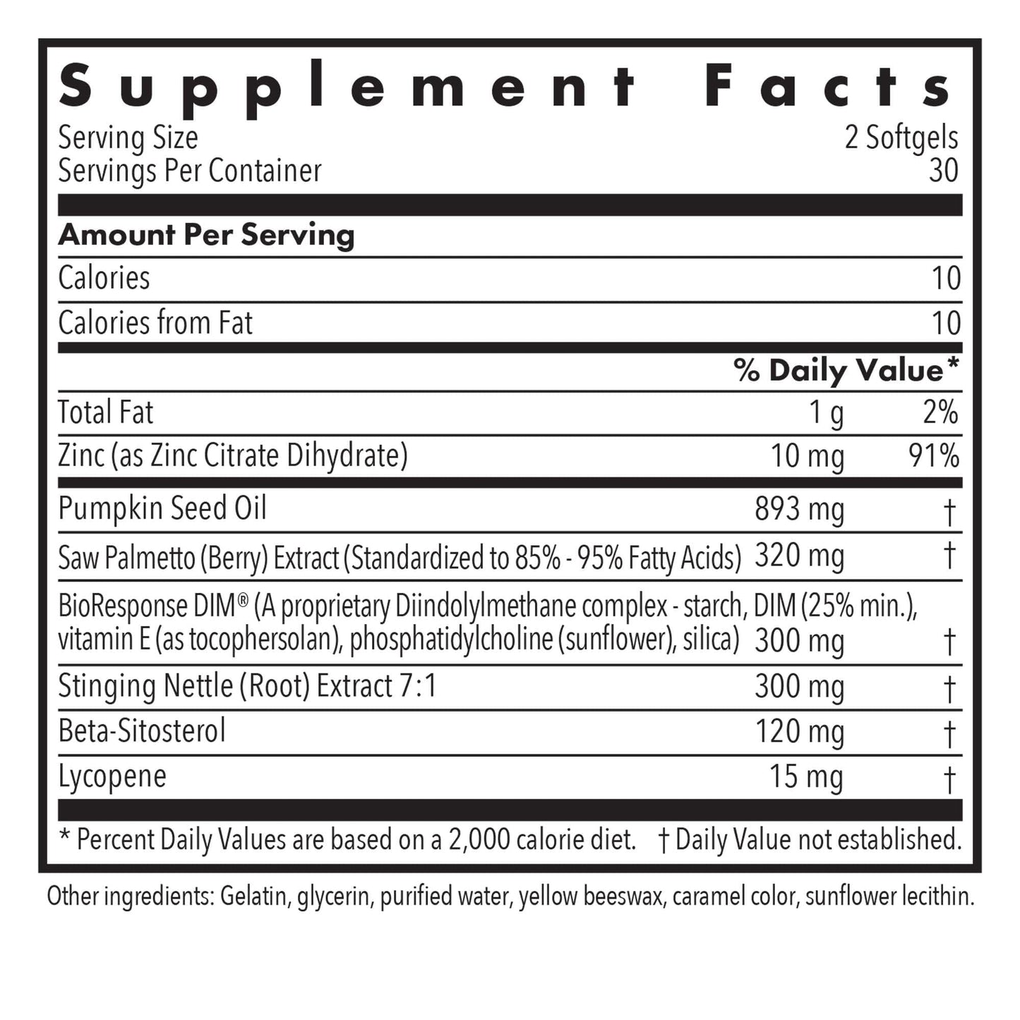 Allergy Research Group ARG DIM Palmetto Softgels 60