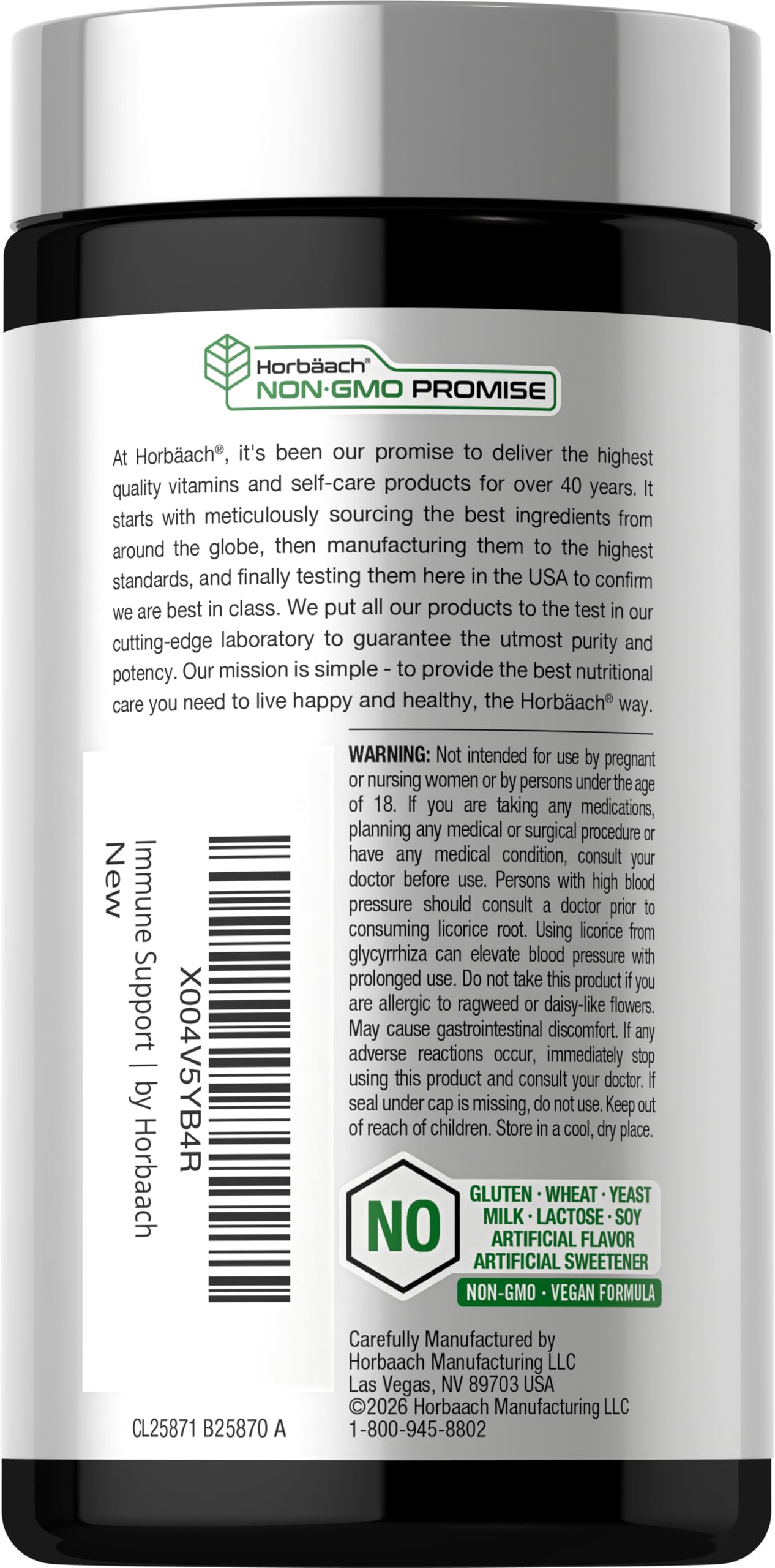 Horbäach Immune Support Supplement Caplets 60
