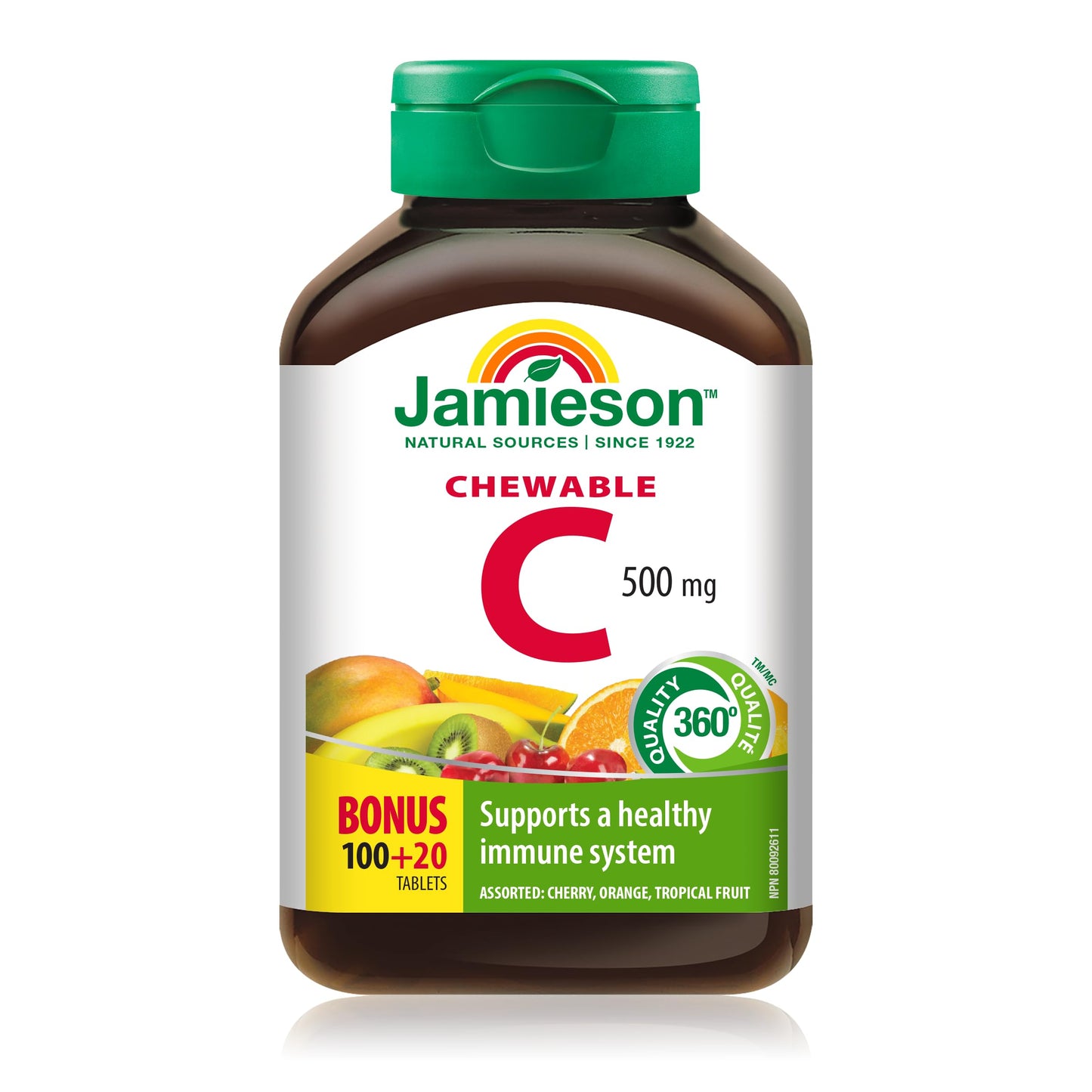 Jamieson Vitamin C Chewable 500mg, 120 Chewables