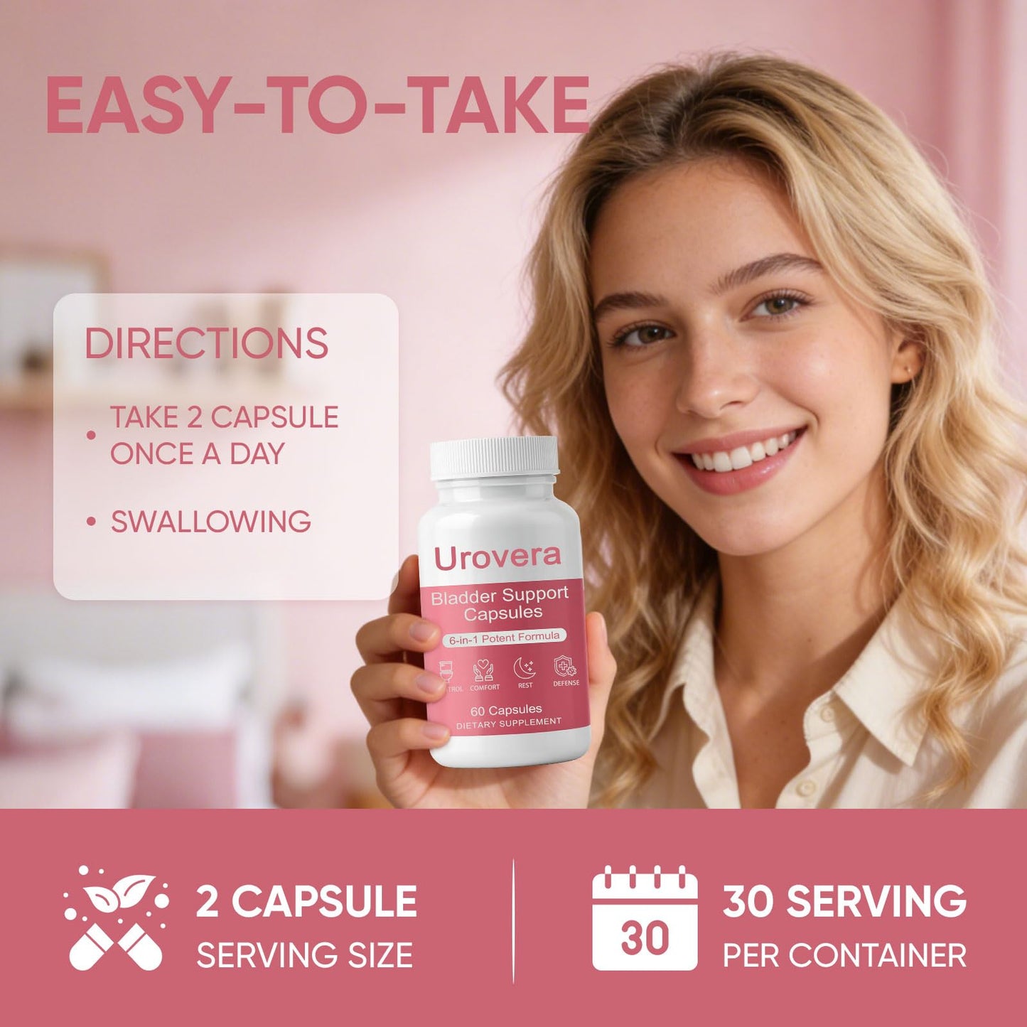 Slifthistle Urovera Bladder Control Capsule, 1 Count