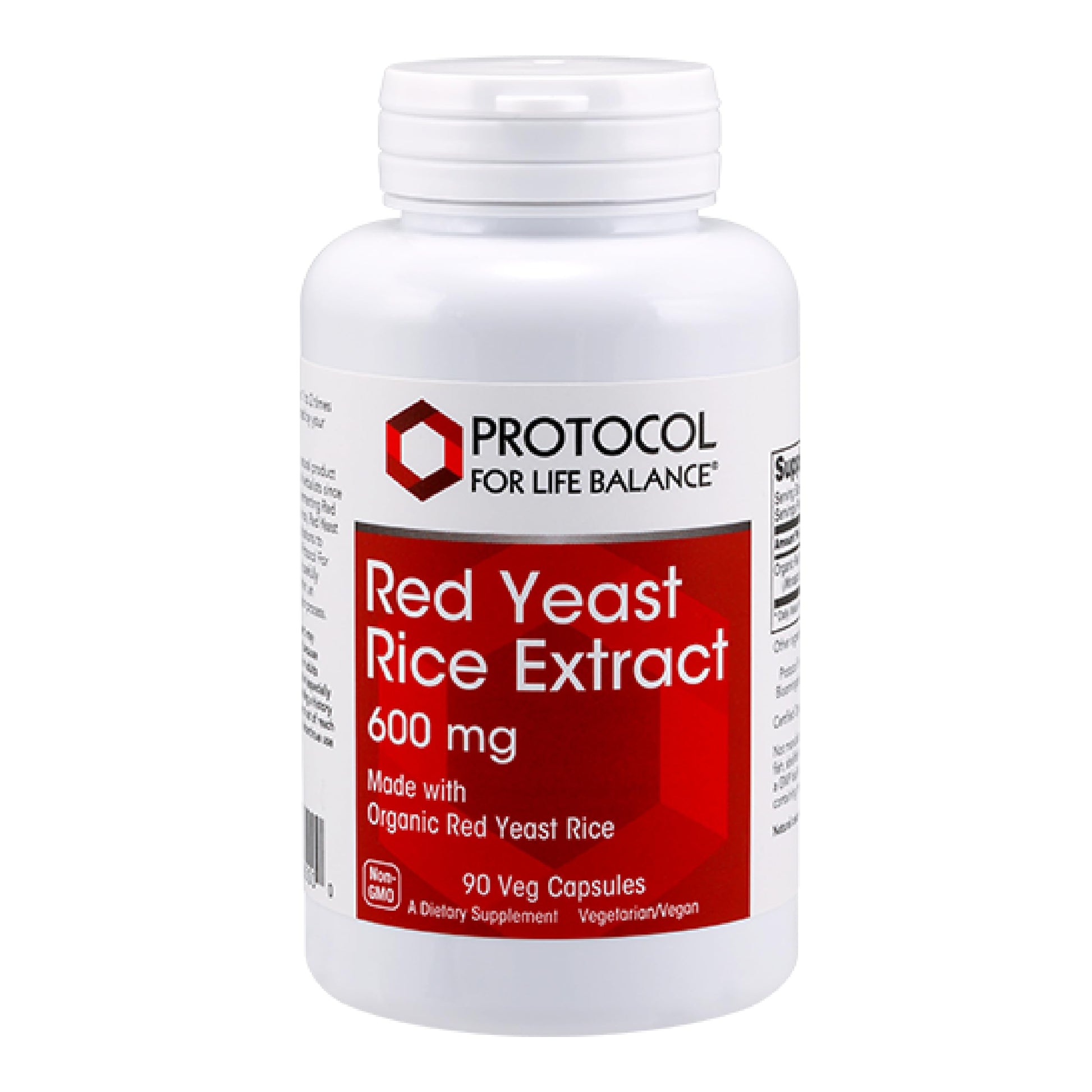 Protocol for Life Balance Red Yeast Rice 600 mg Capsules, 90 Veg Capsules